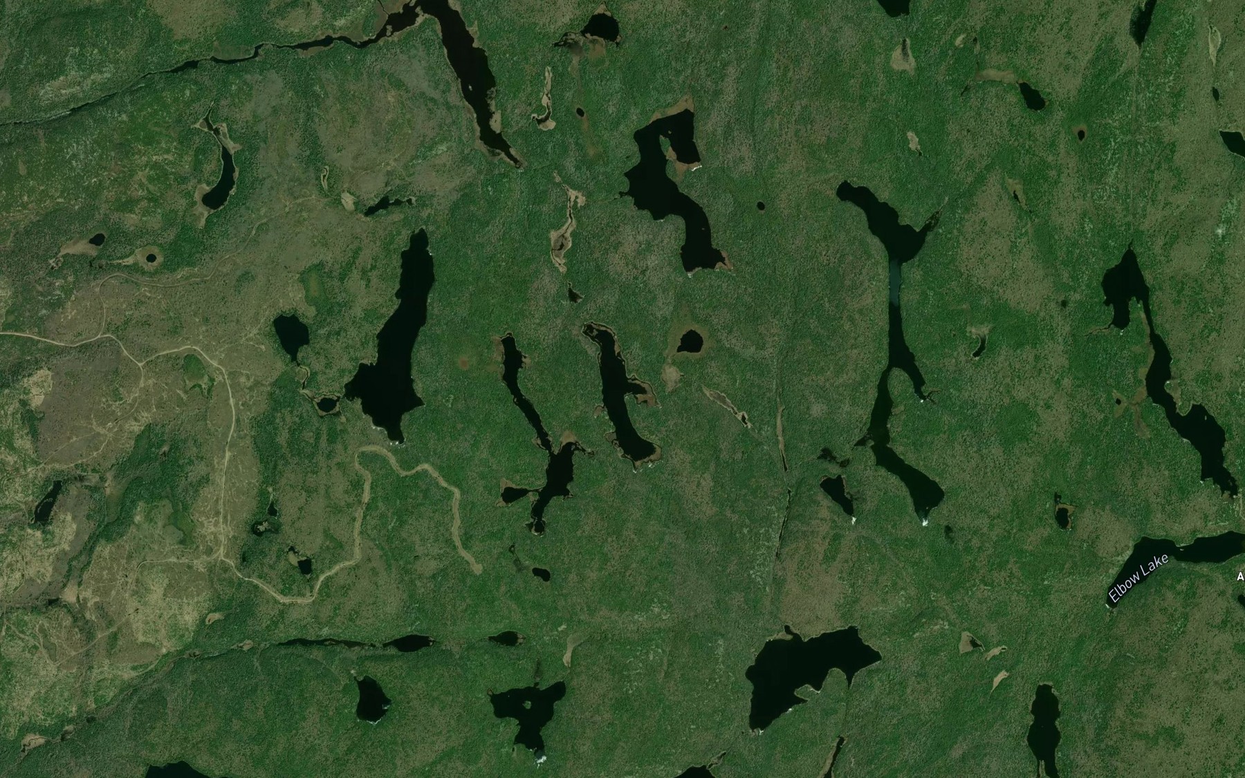 Satellite map of the Dot Pond