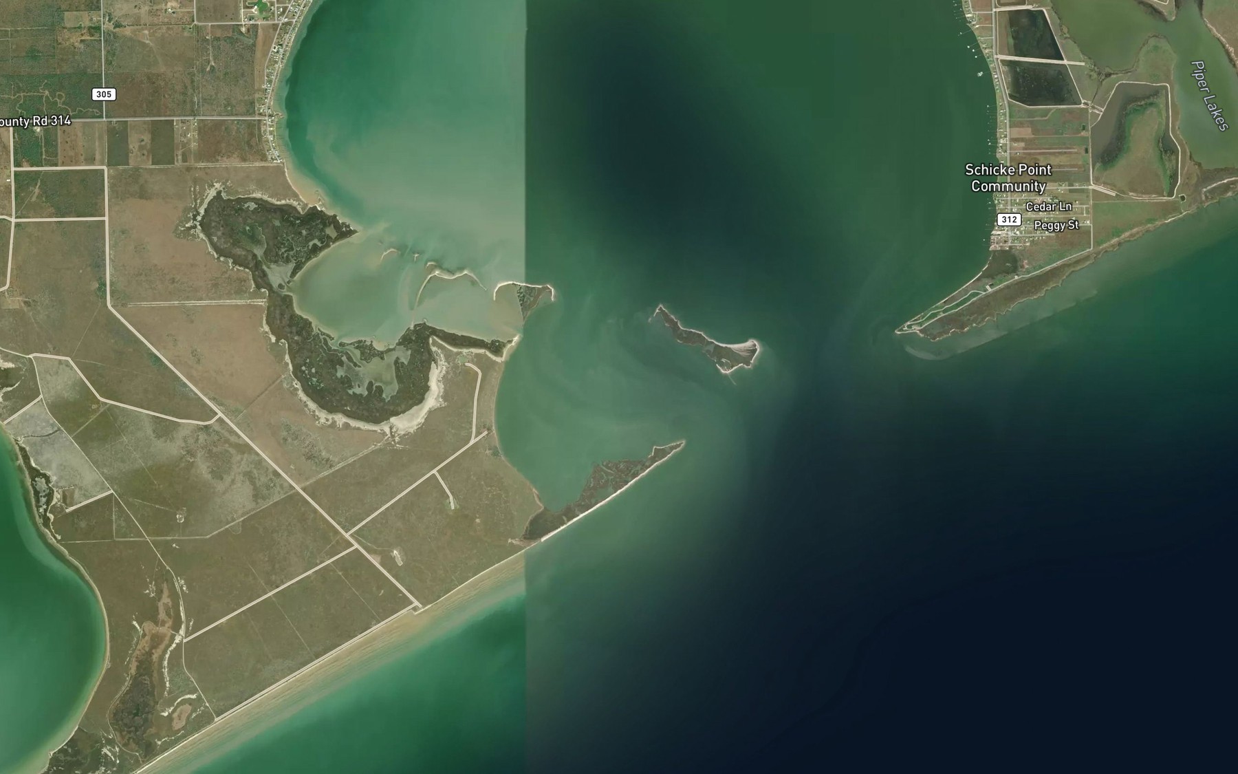 Satellite map of the Redfish Lake