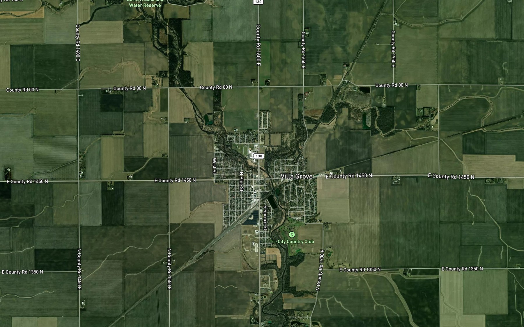 Satellite map of the Jordan Slough