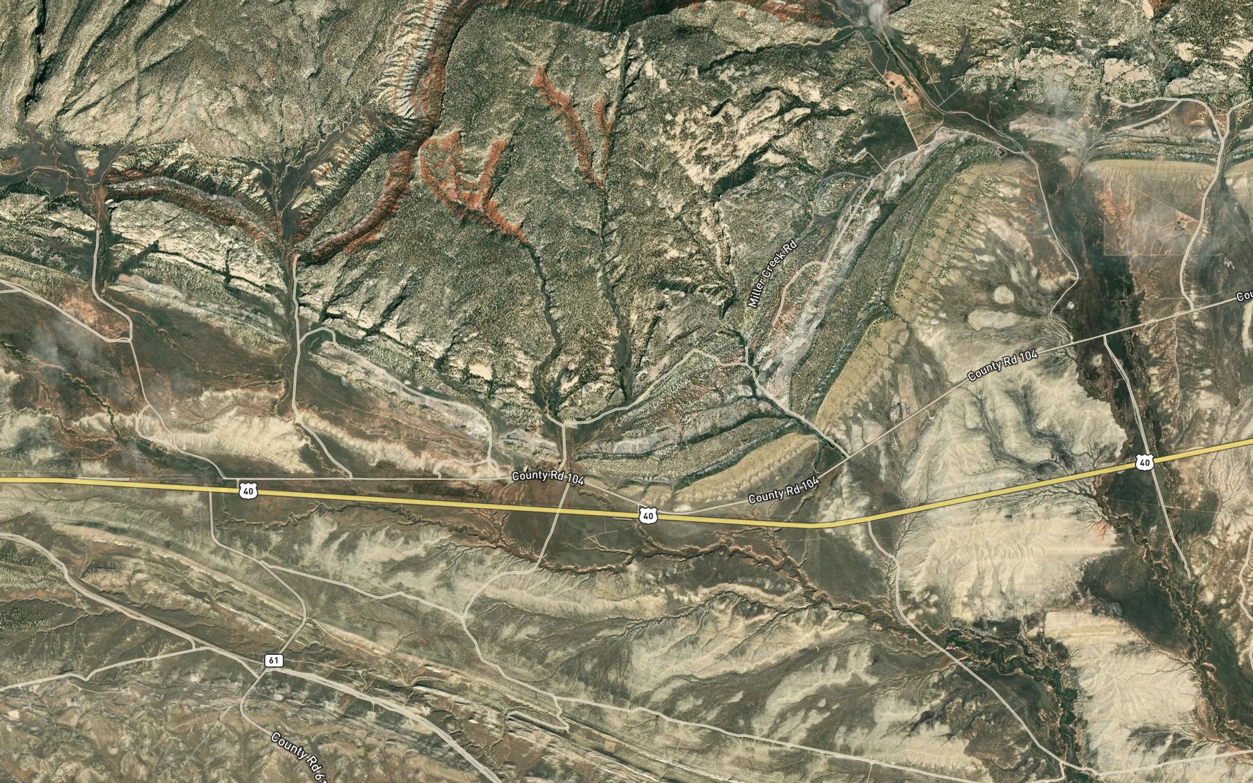 Satellite map of the Blair Spring