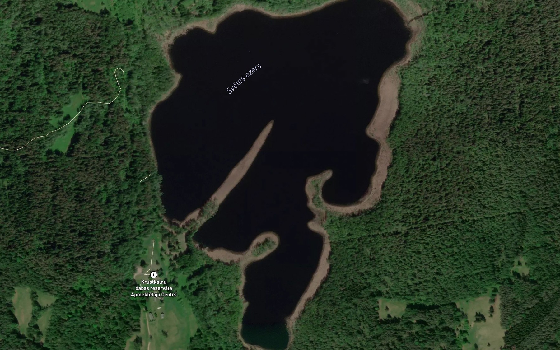 Satellite map of the Dreimanu ezers