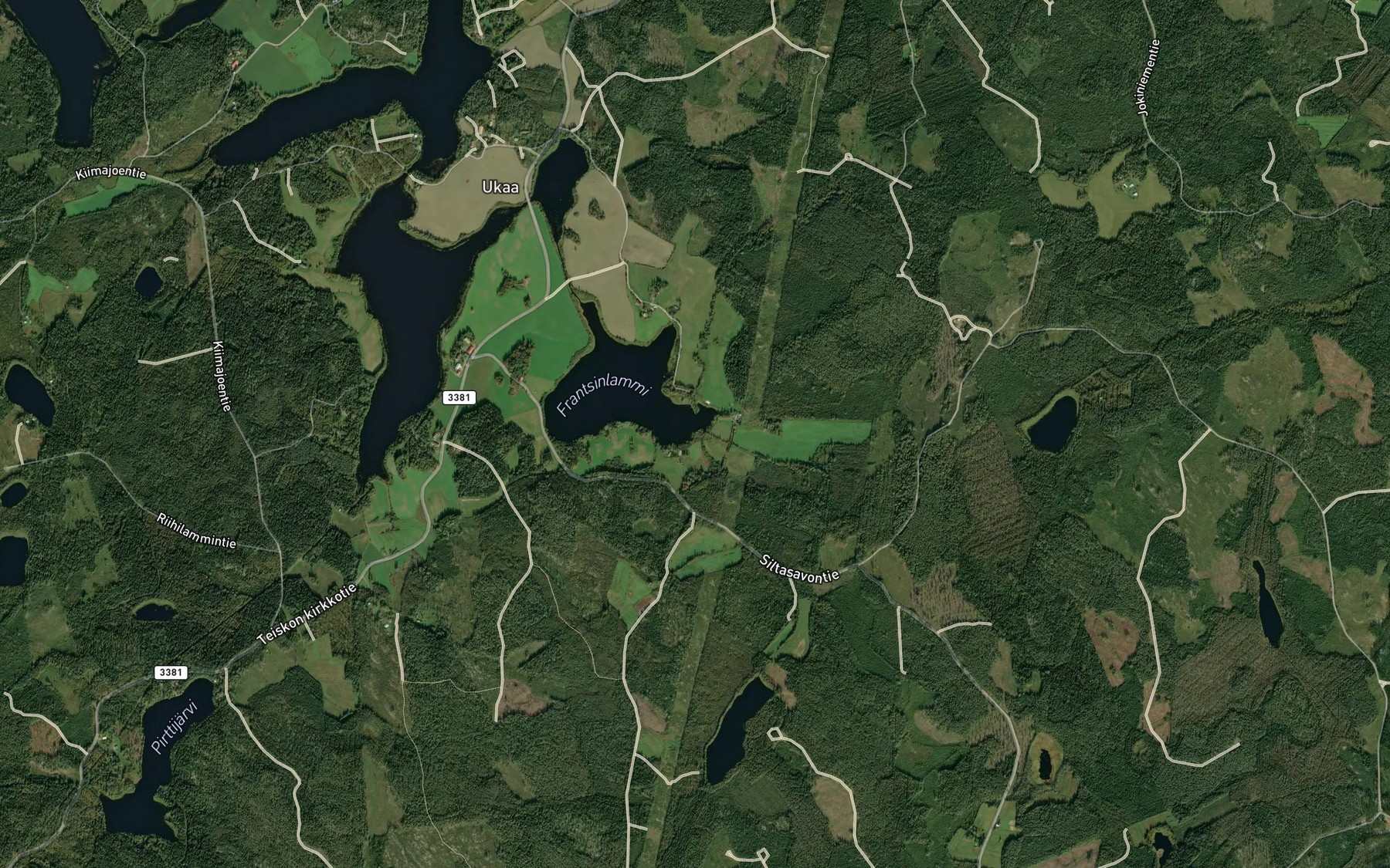 Satellite map of the Vehkakoskenoja