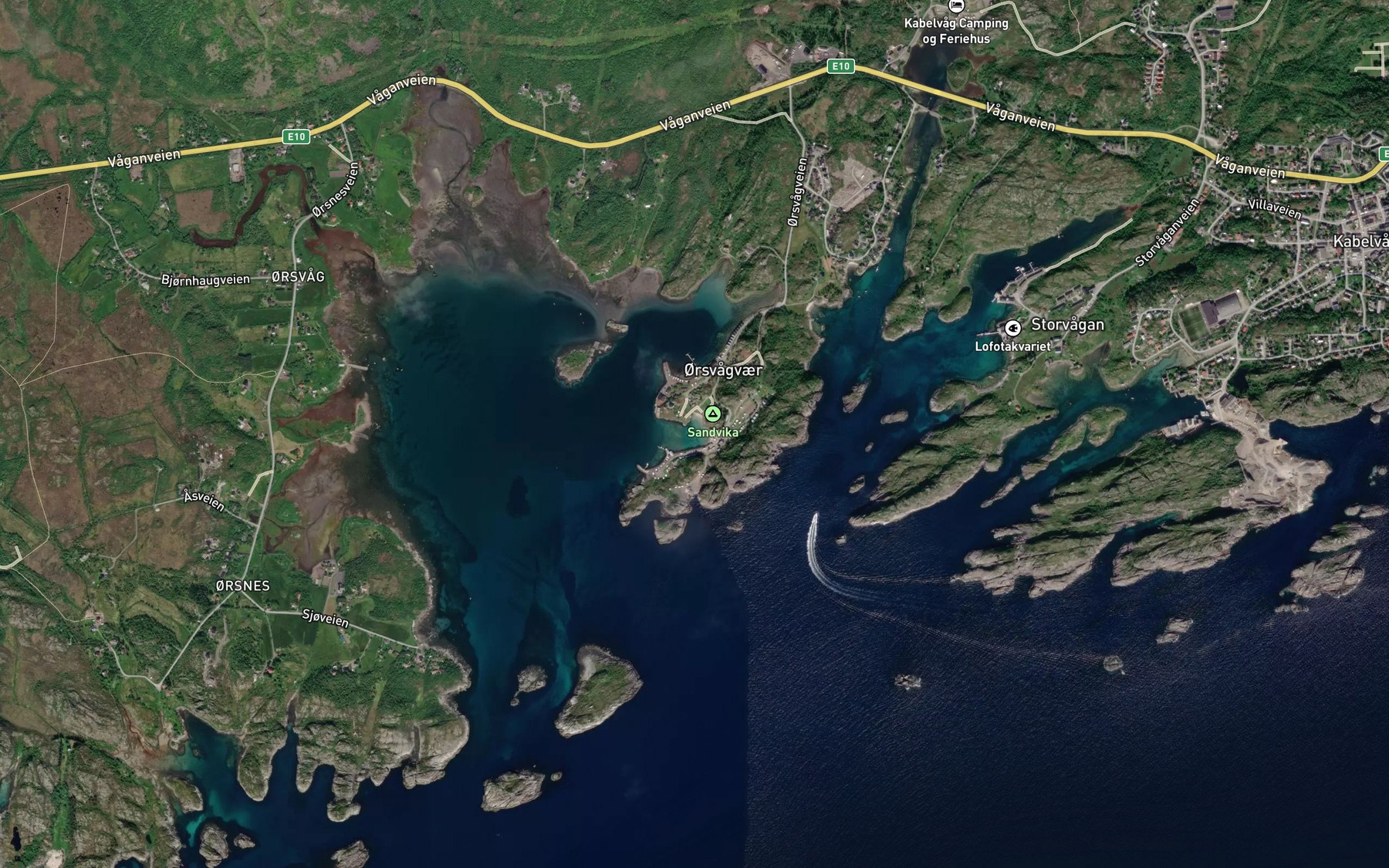 Satellite map of the Sandvika