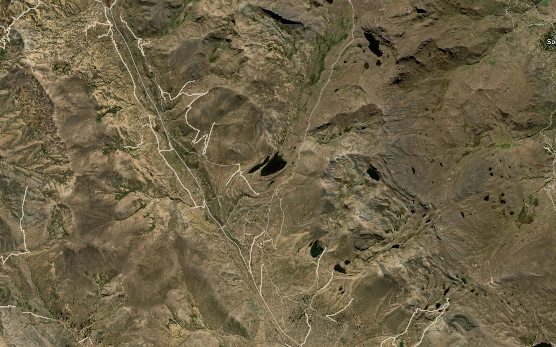 Satellite map of the Laguna Salhuachaca Kkota