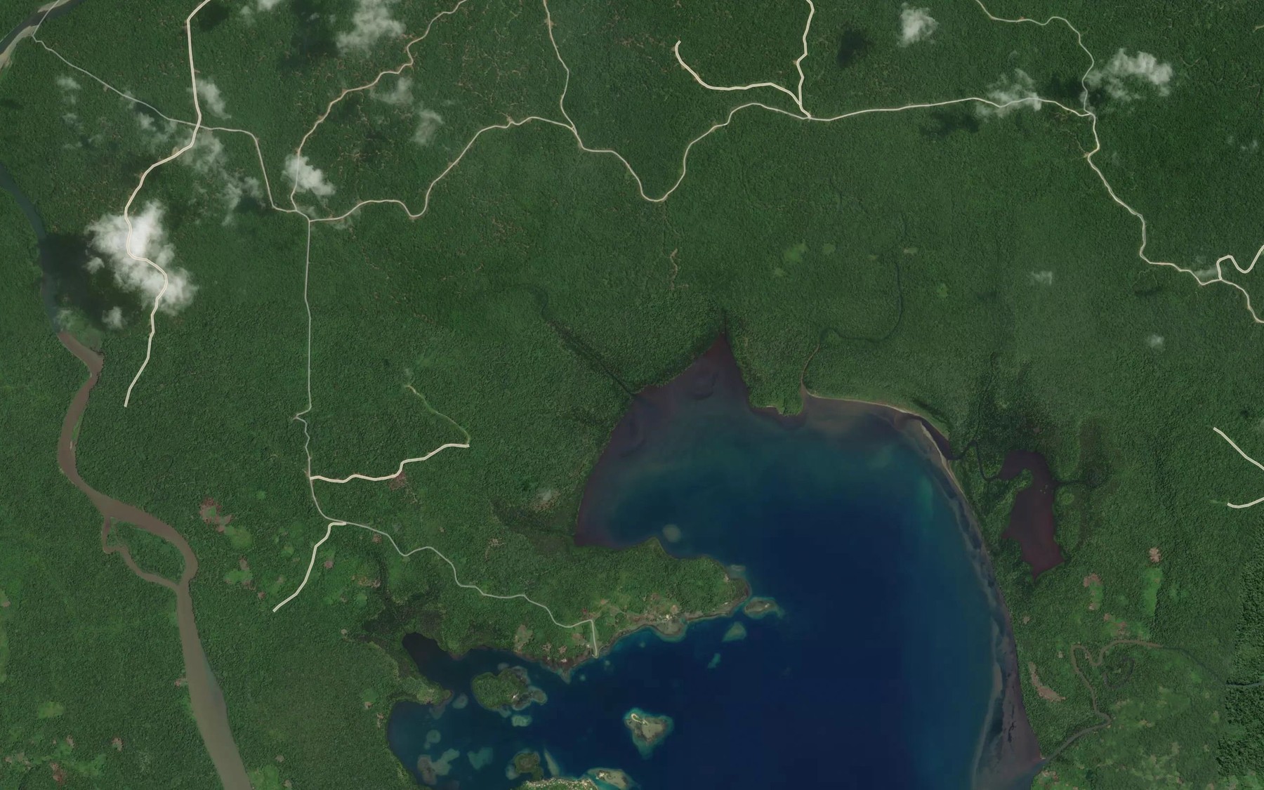 Satellite map of the Magdalene River