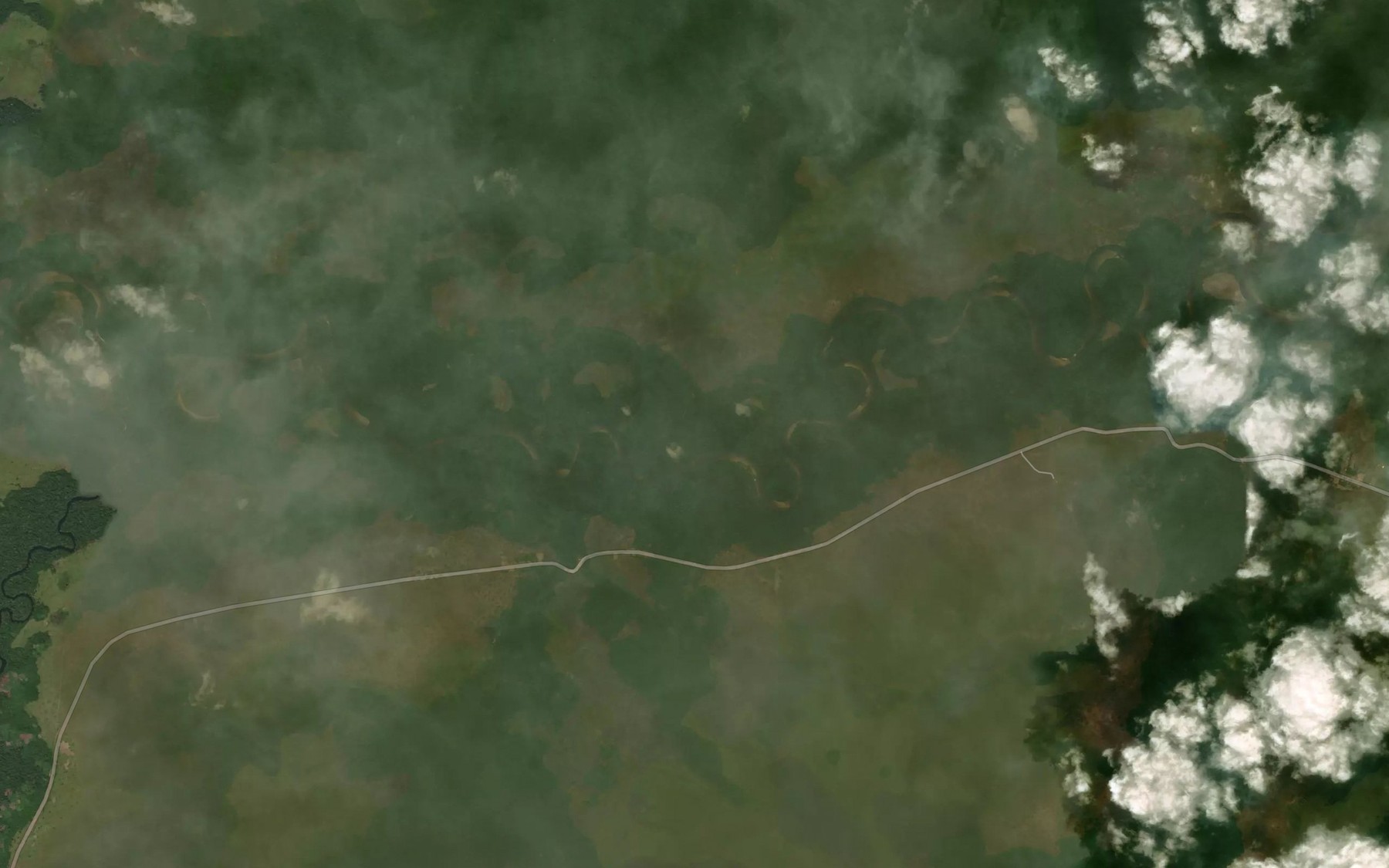 Satellite map of the Oloueli