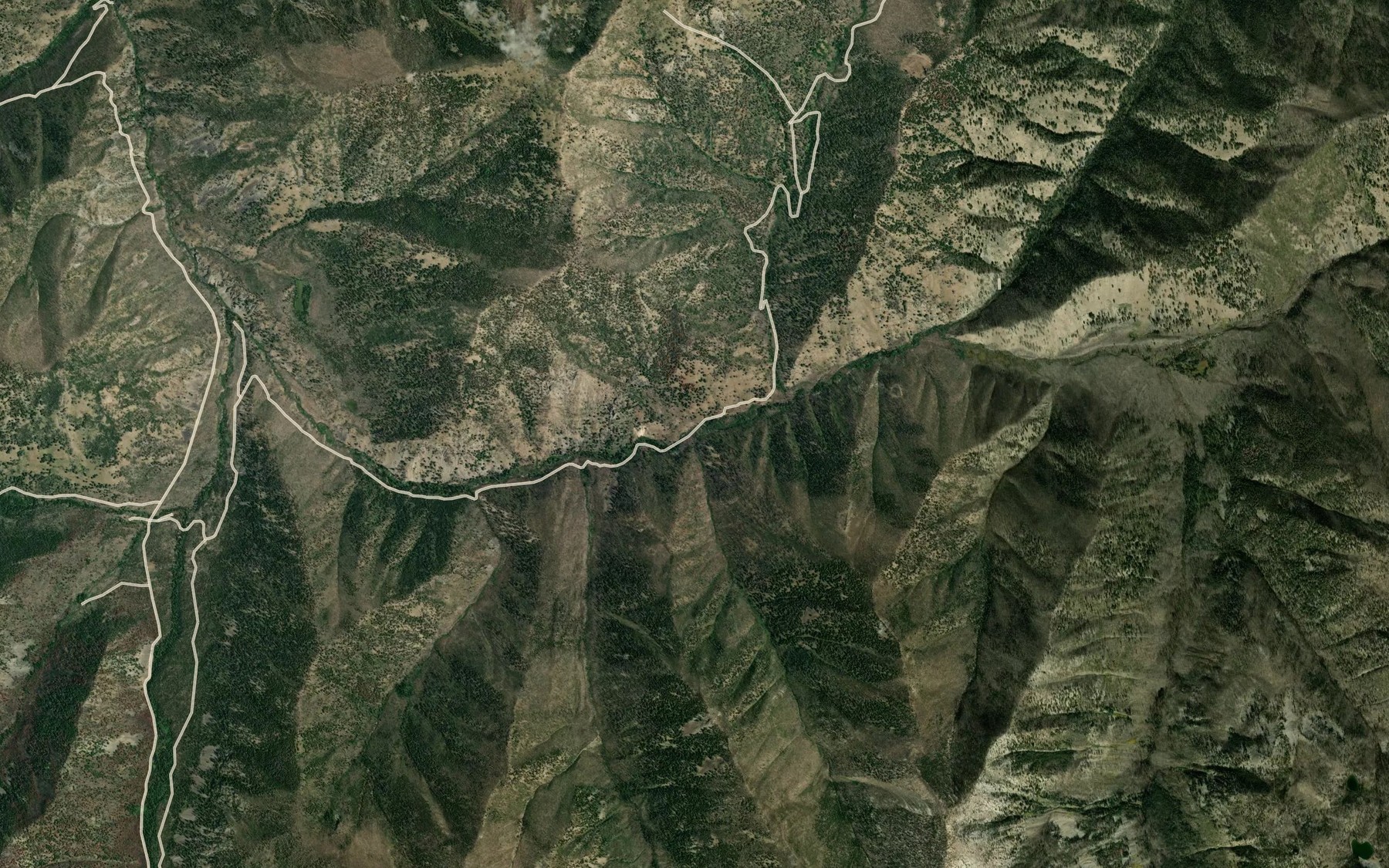 Satellite map of the Casto Creek