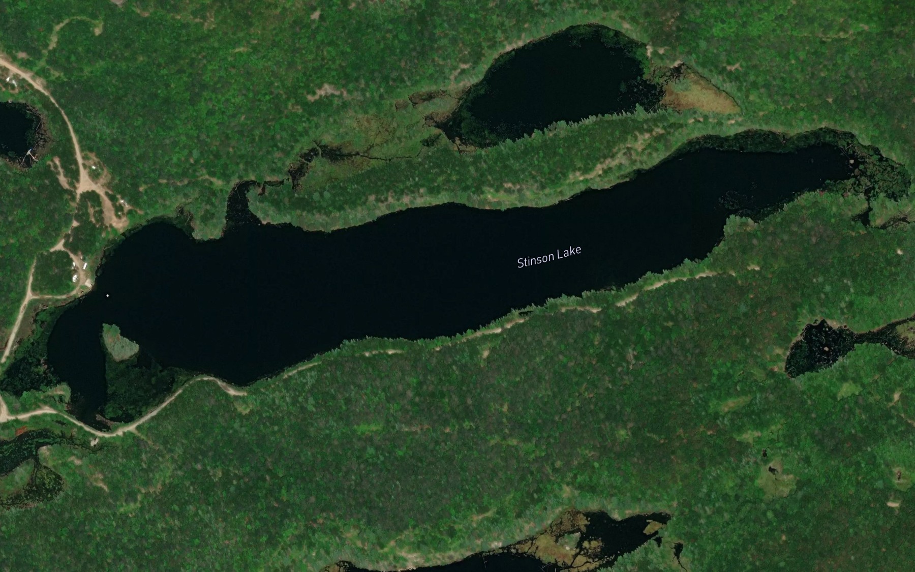 Satellite map of the Stinson Lake
