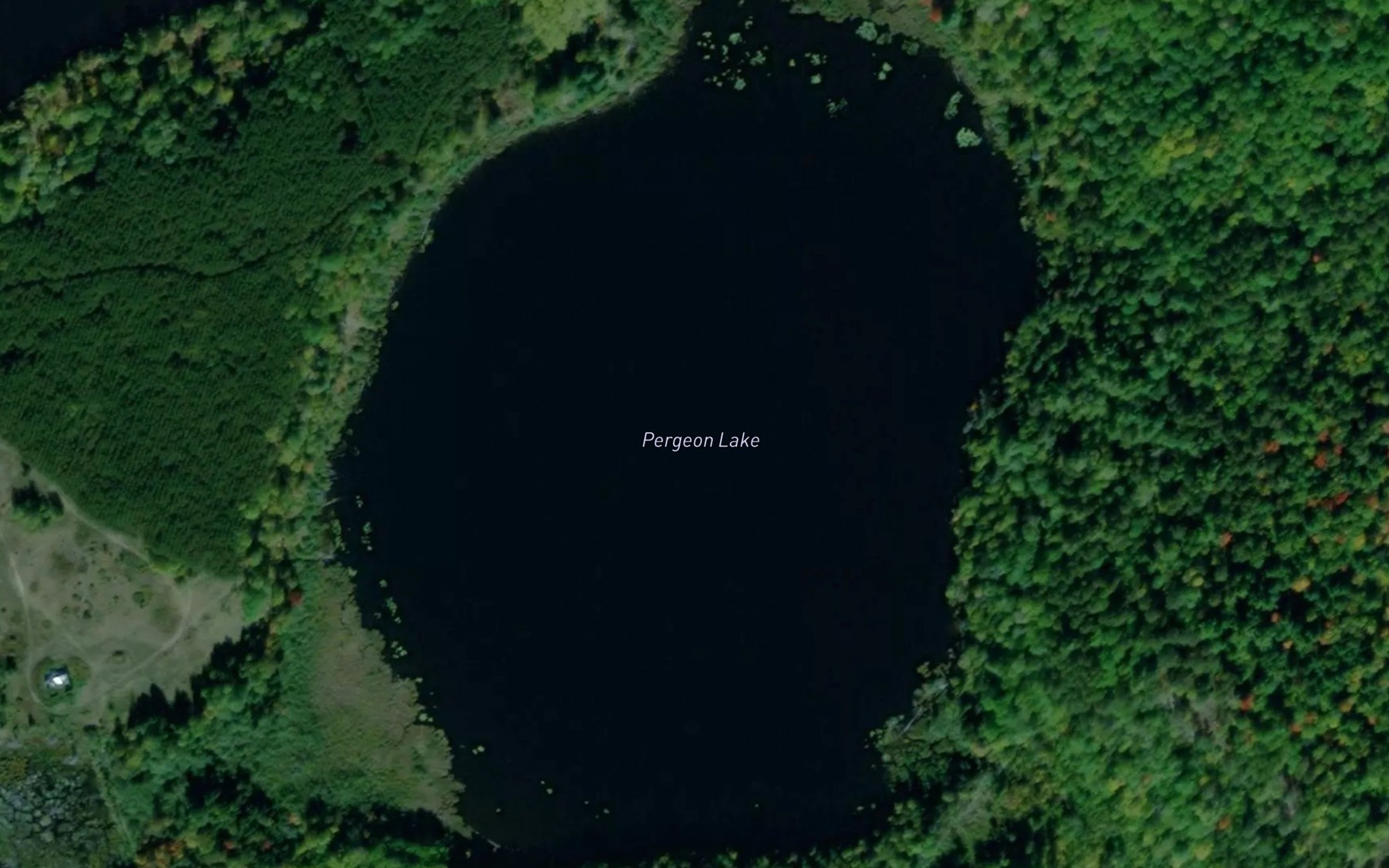 Satellite map of the Pergeon Lake