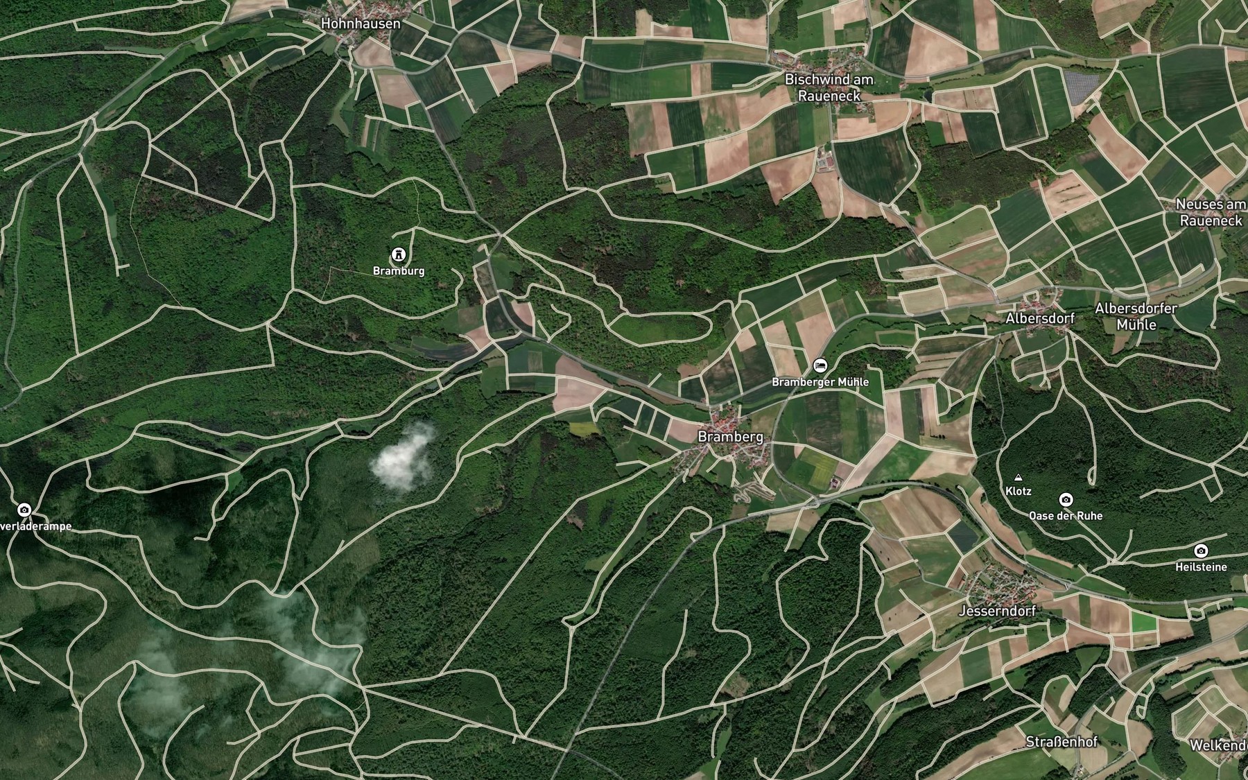 Satellite map of the Finsterbach