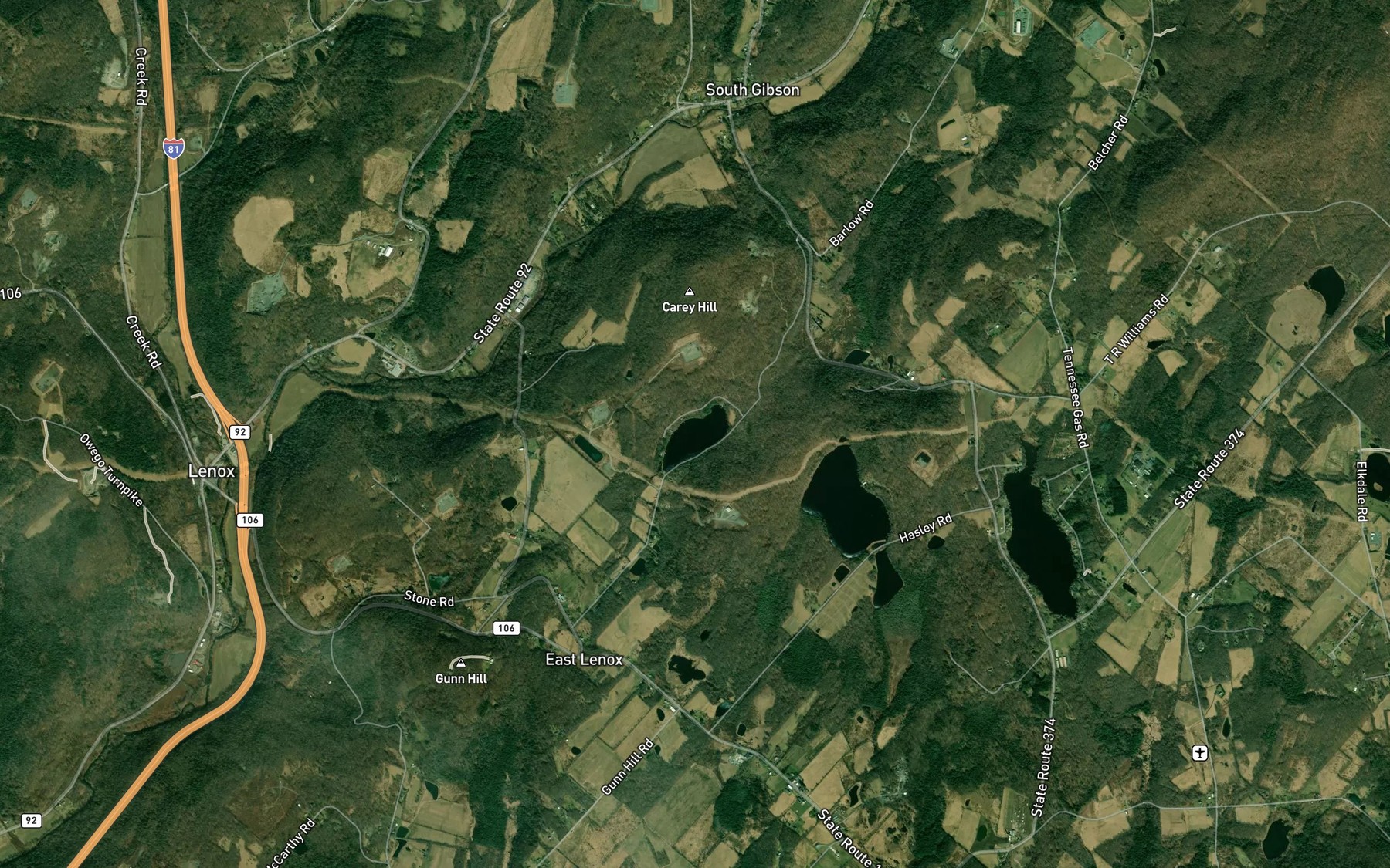 Satellite map of the Round Pond