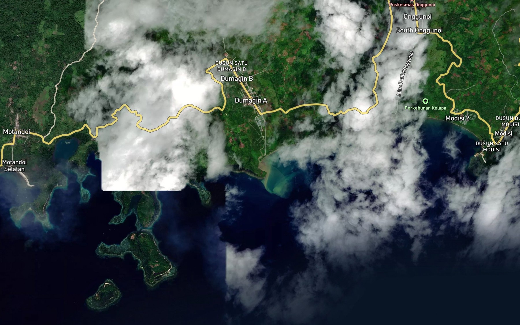 Satellite map of the Minanga Dumagin
