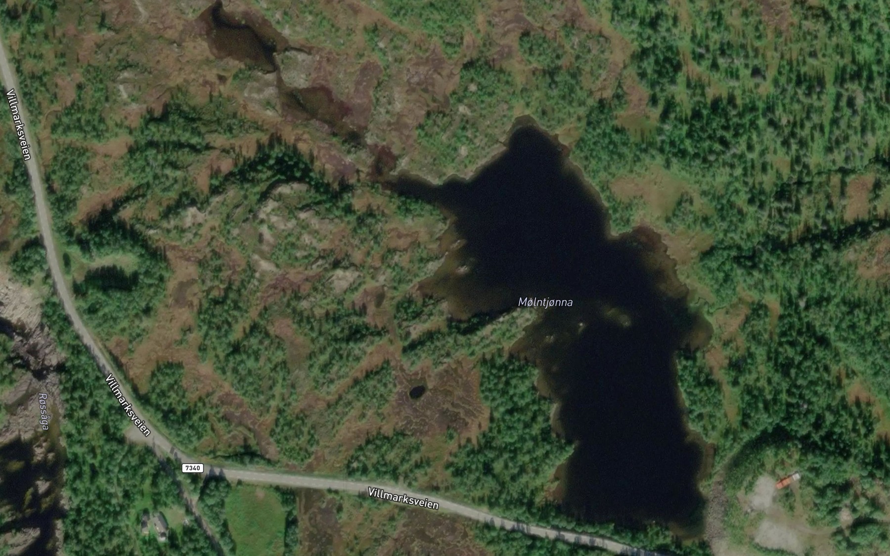 Satellite map of the Molletjonna