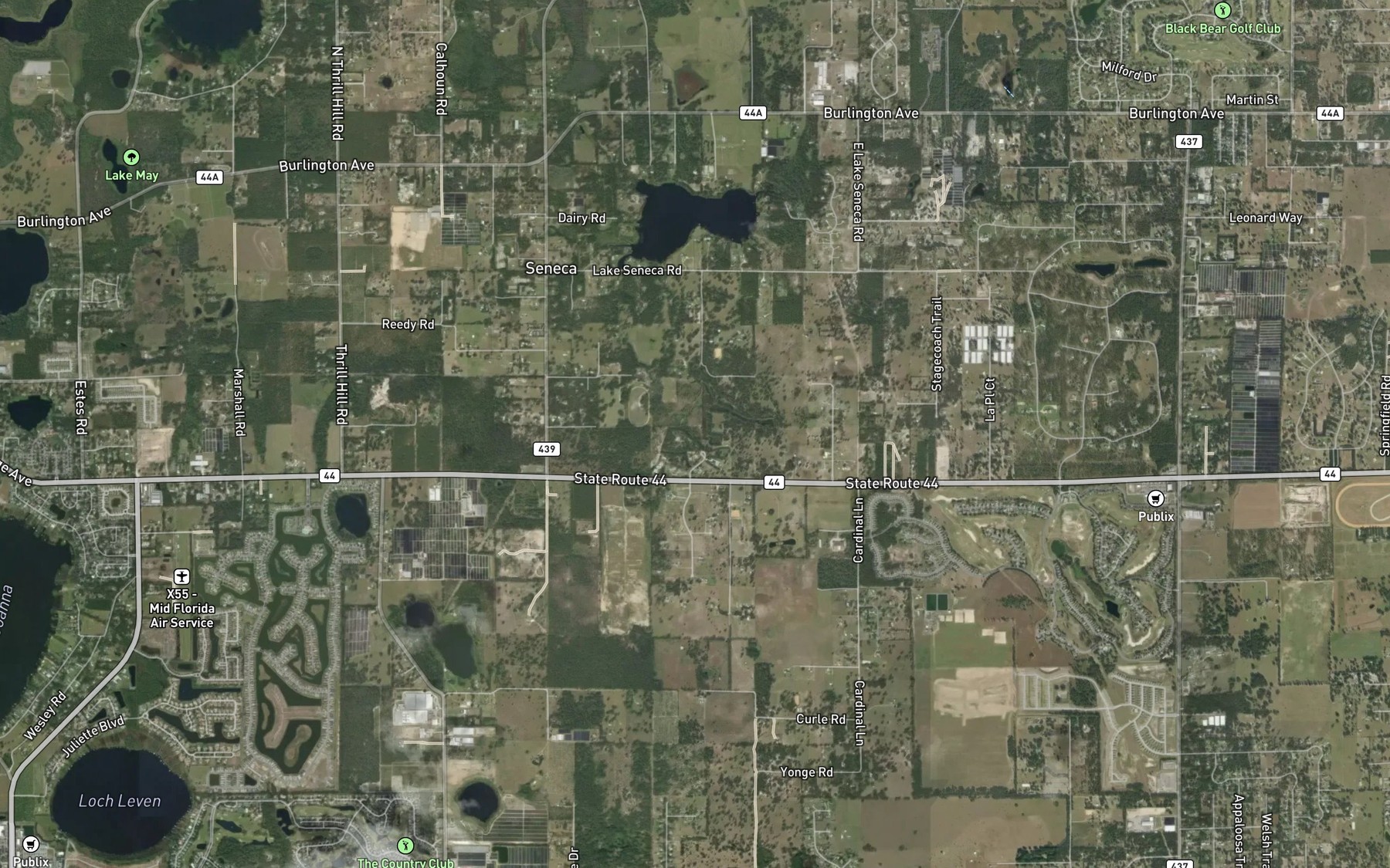 Satellite map of the Island Pond