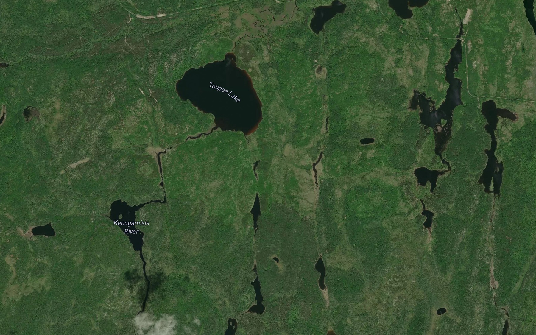 Satellite map of the Keane Creek