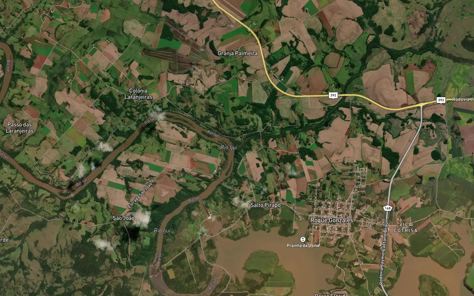 Satellite map of the Arroio Cinamomo
