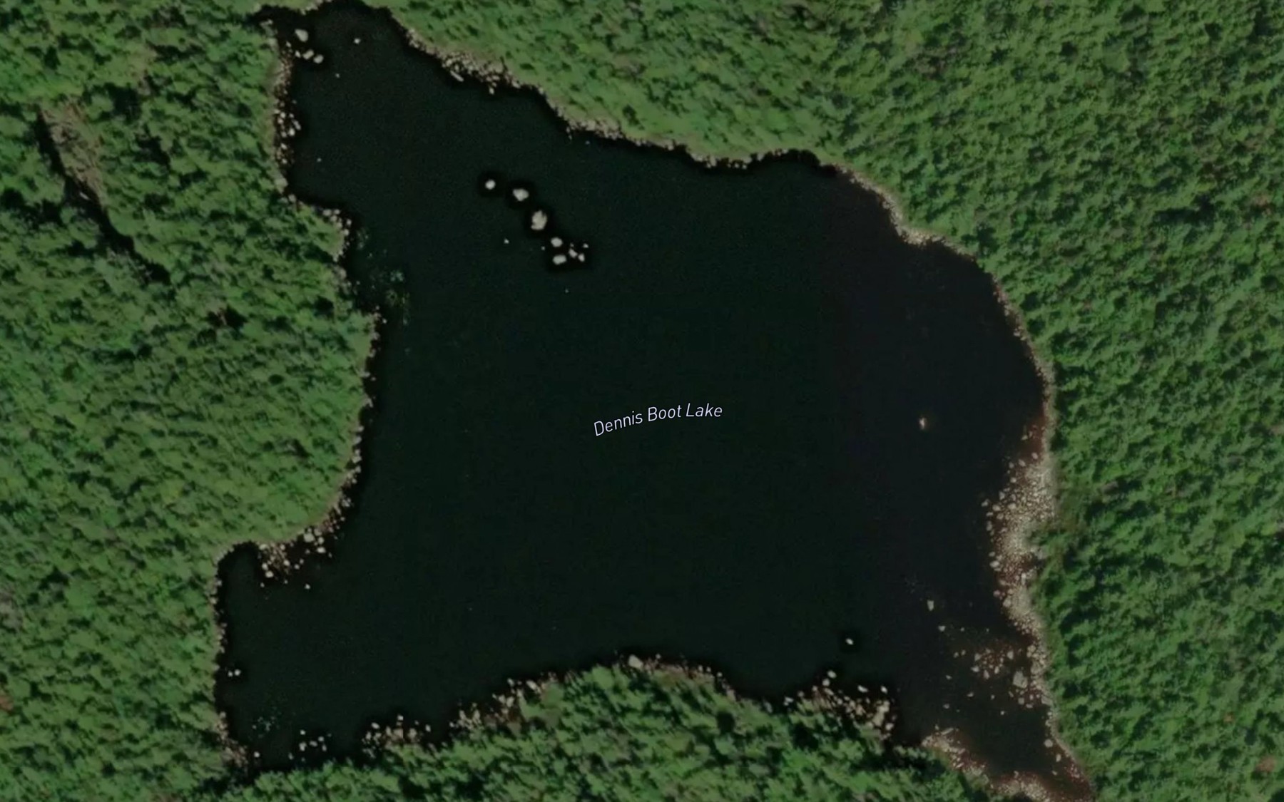 Satellite map of the Dennis Boot Lake