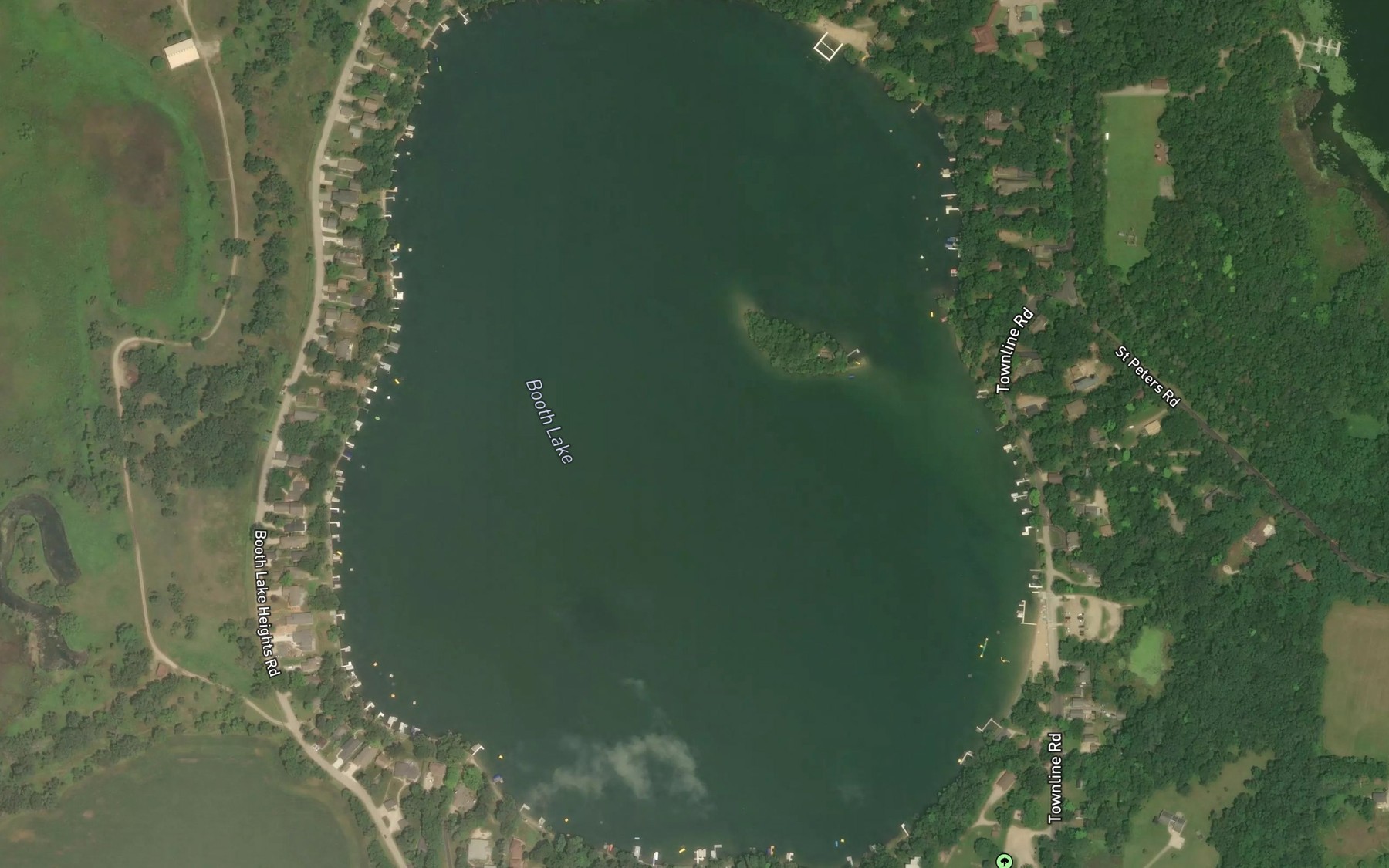 Satellite map of the Booth Lake