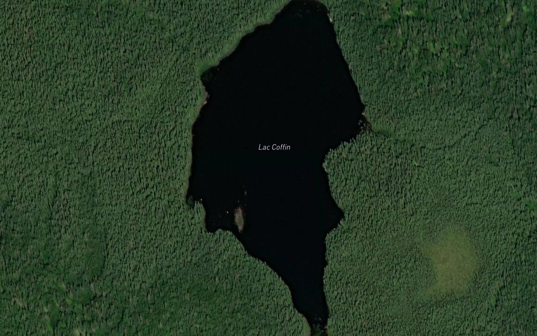 Satellite map of the Lac Coffin