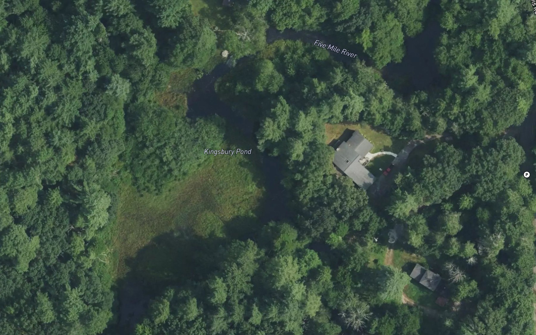 Satellite map of the Kingsbury Pond