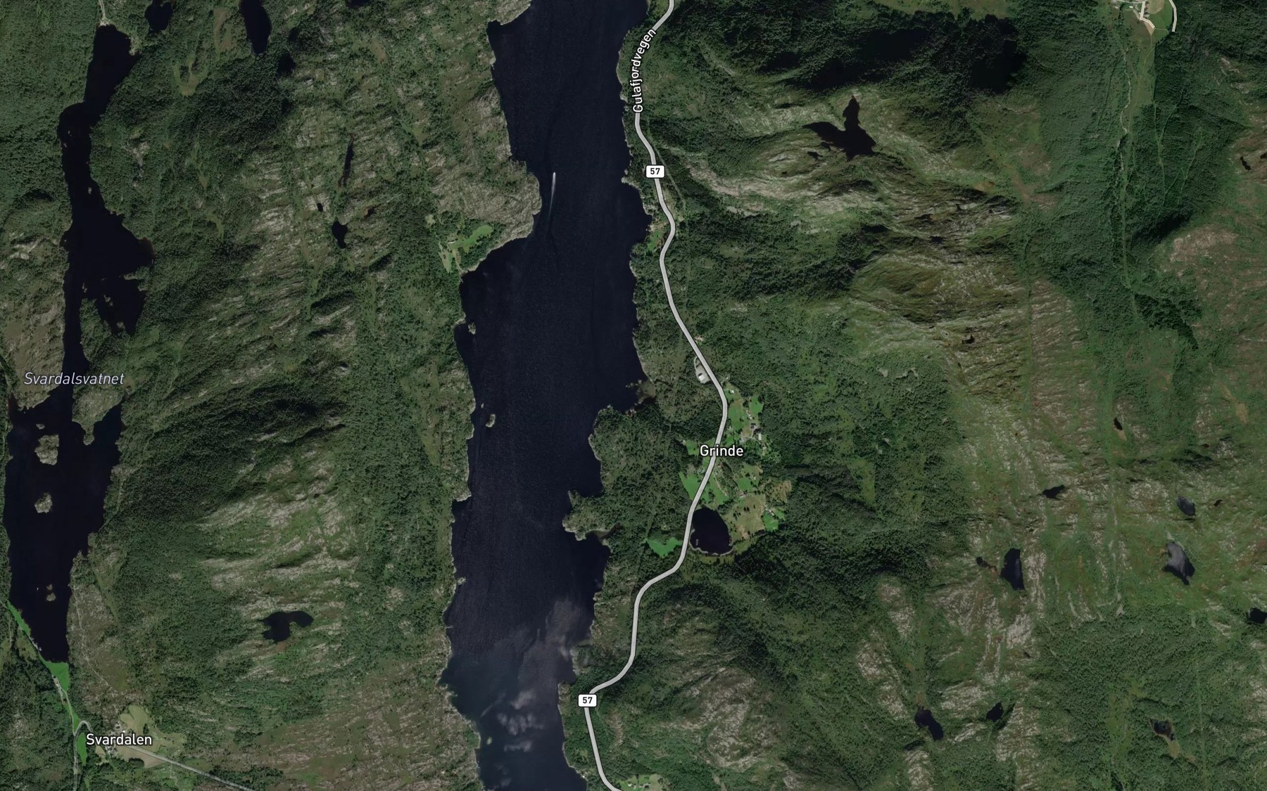 Satellite map of the Grindevika