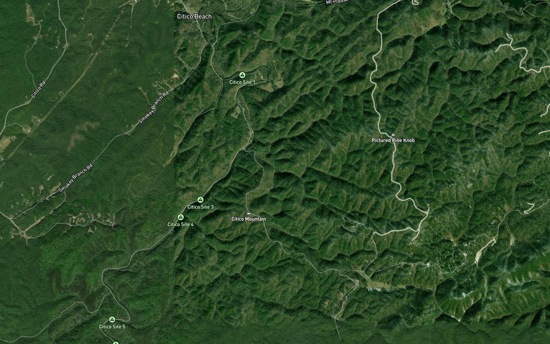 Satellite map of the Murk Branch