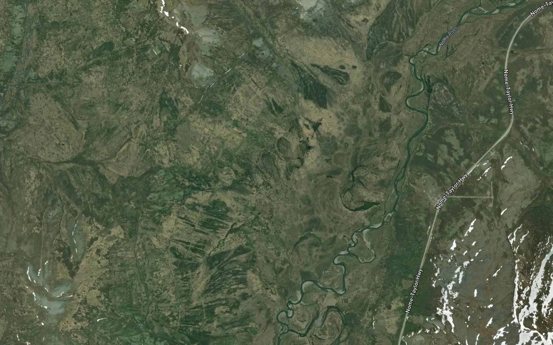Satellite map of the Trout Creek