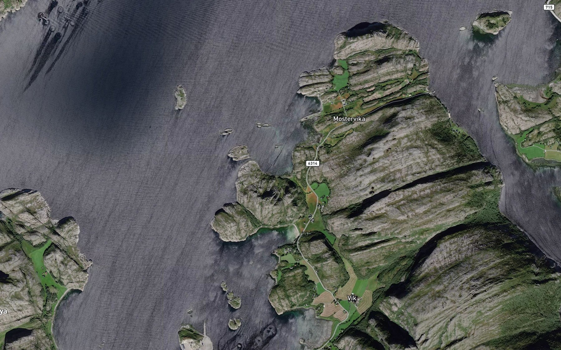 Satellite map of the Lekersvika