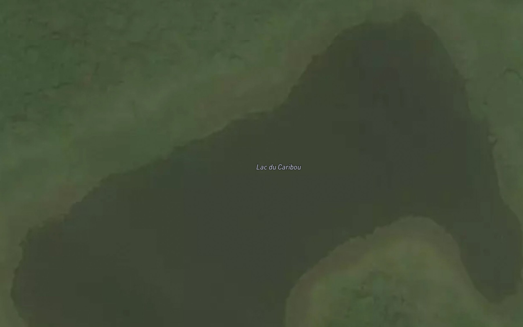 Satellite map of the Lac du Caribou