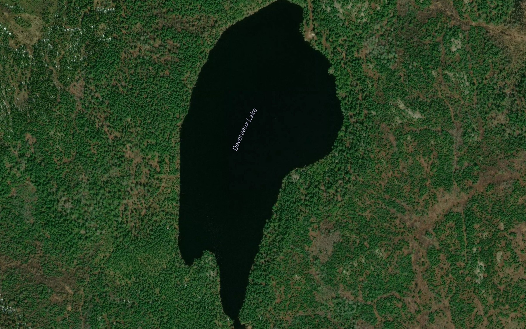 Satellite map of the Devereaux Lake