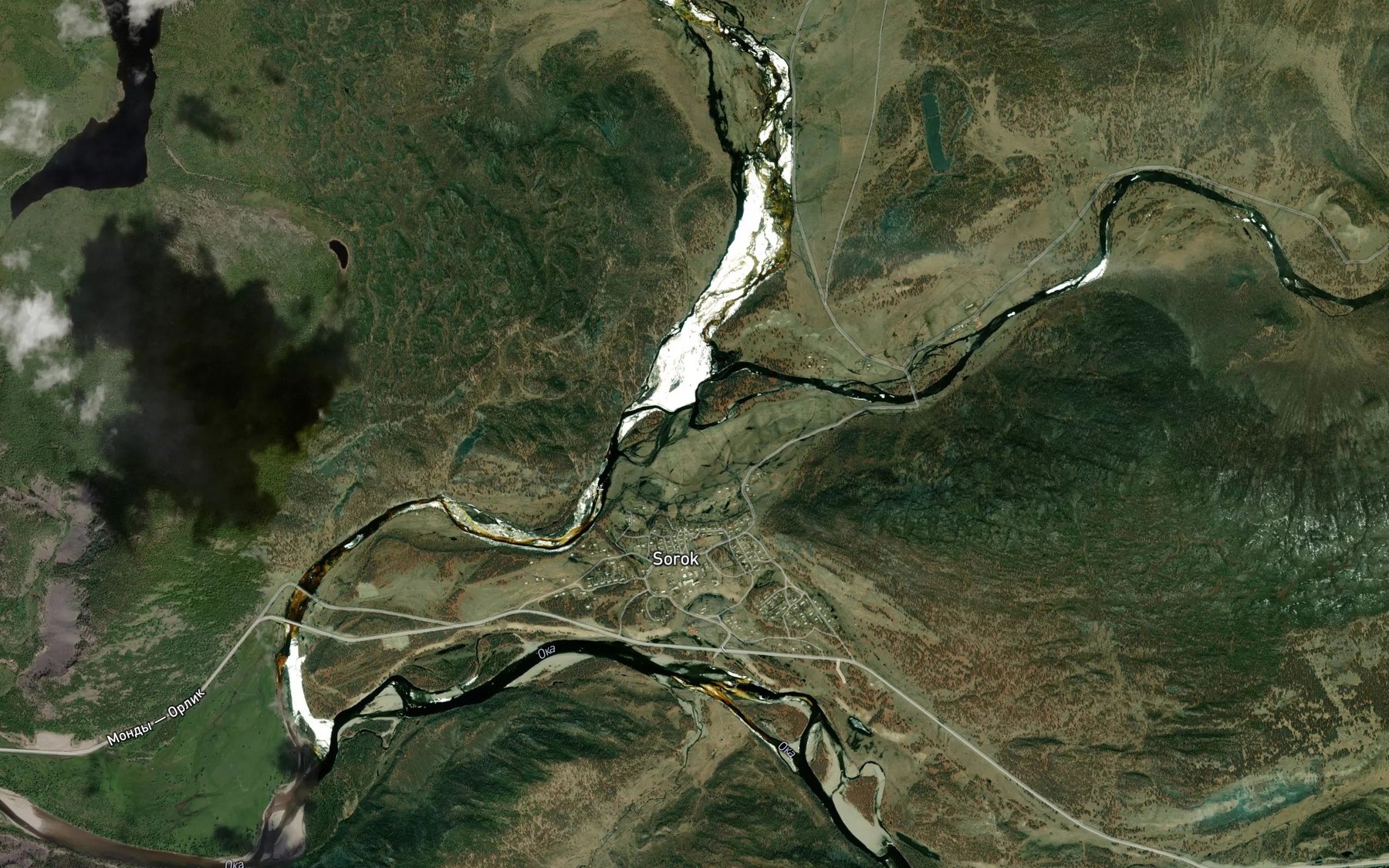 Satellite map of the Tustuk