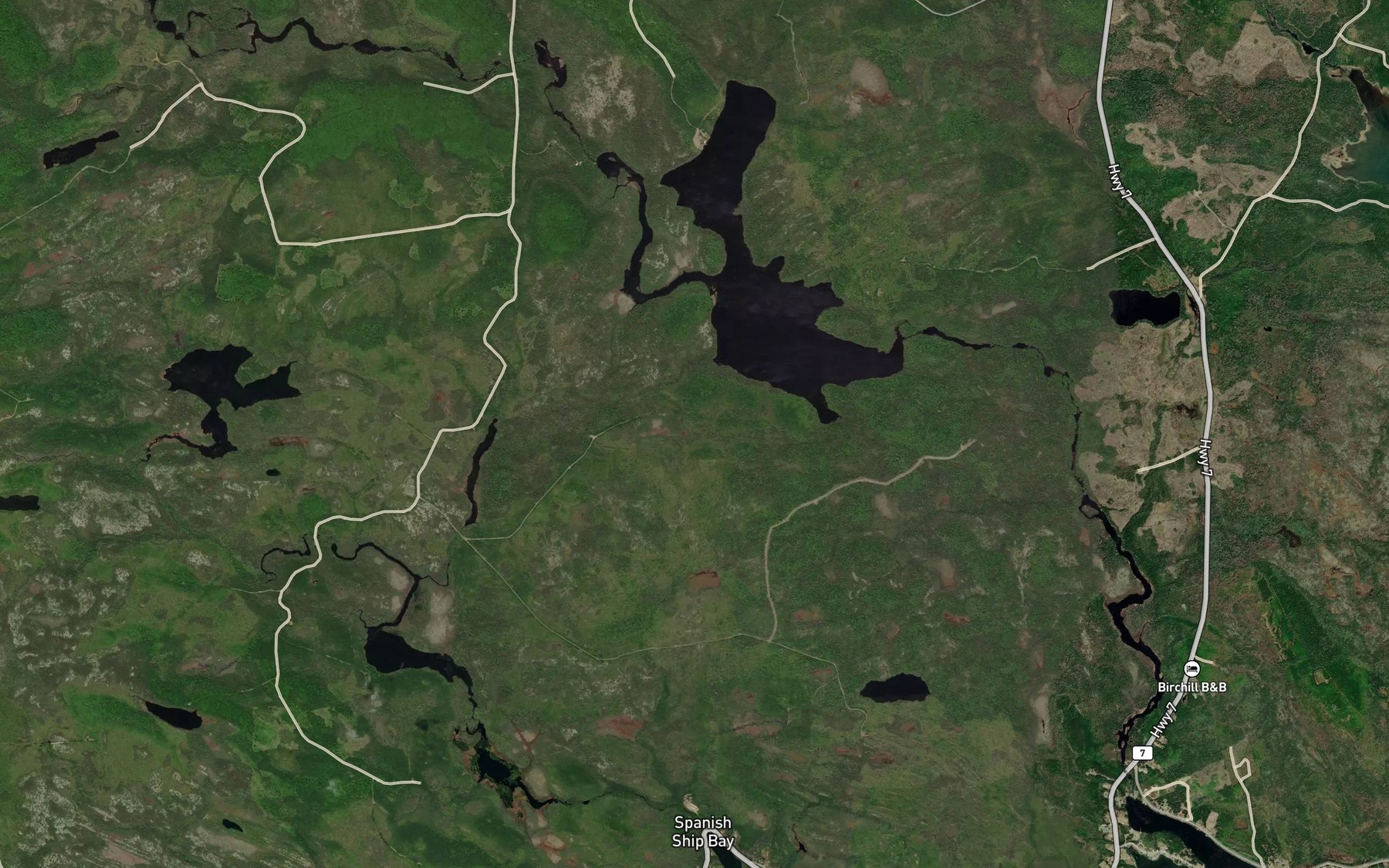 Satellite map of the Northwest Arm