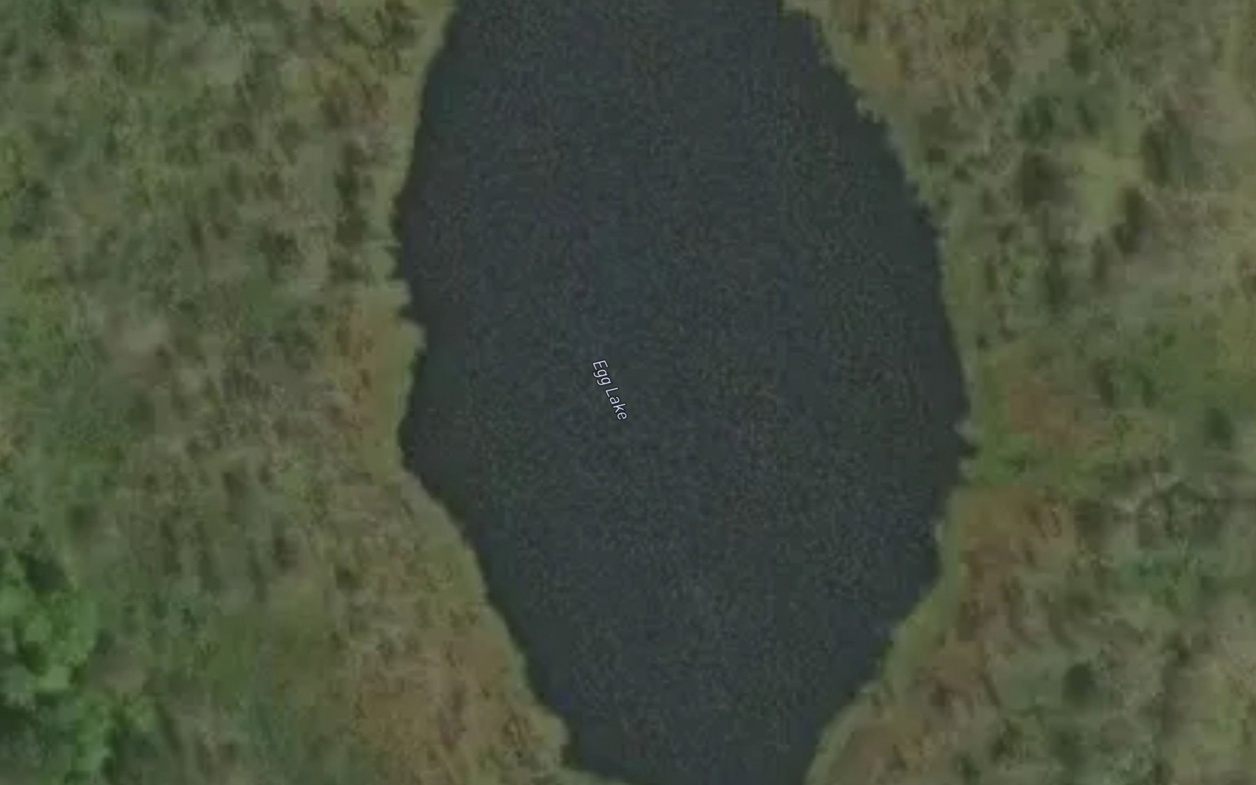 Satellite map of the Egg Lake