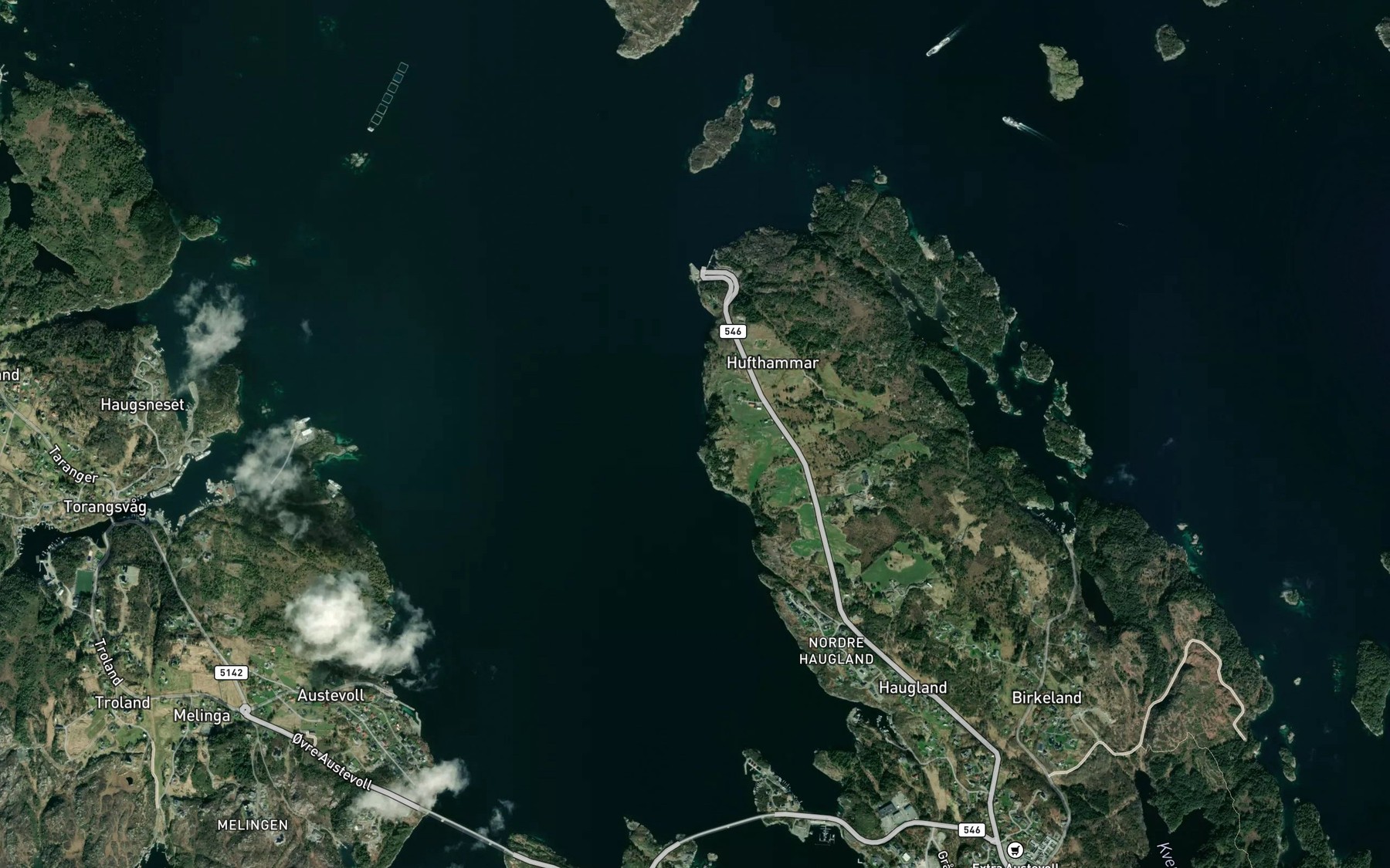 Satellite map of the Joa
