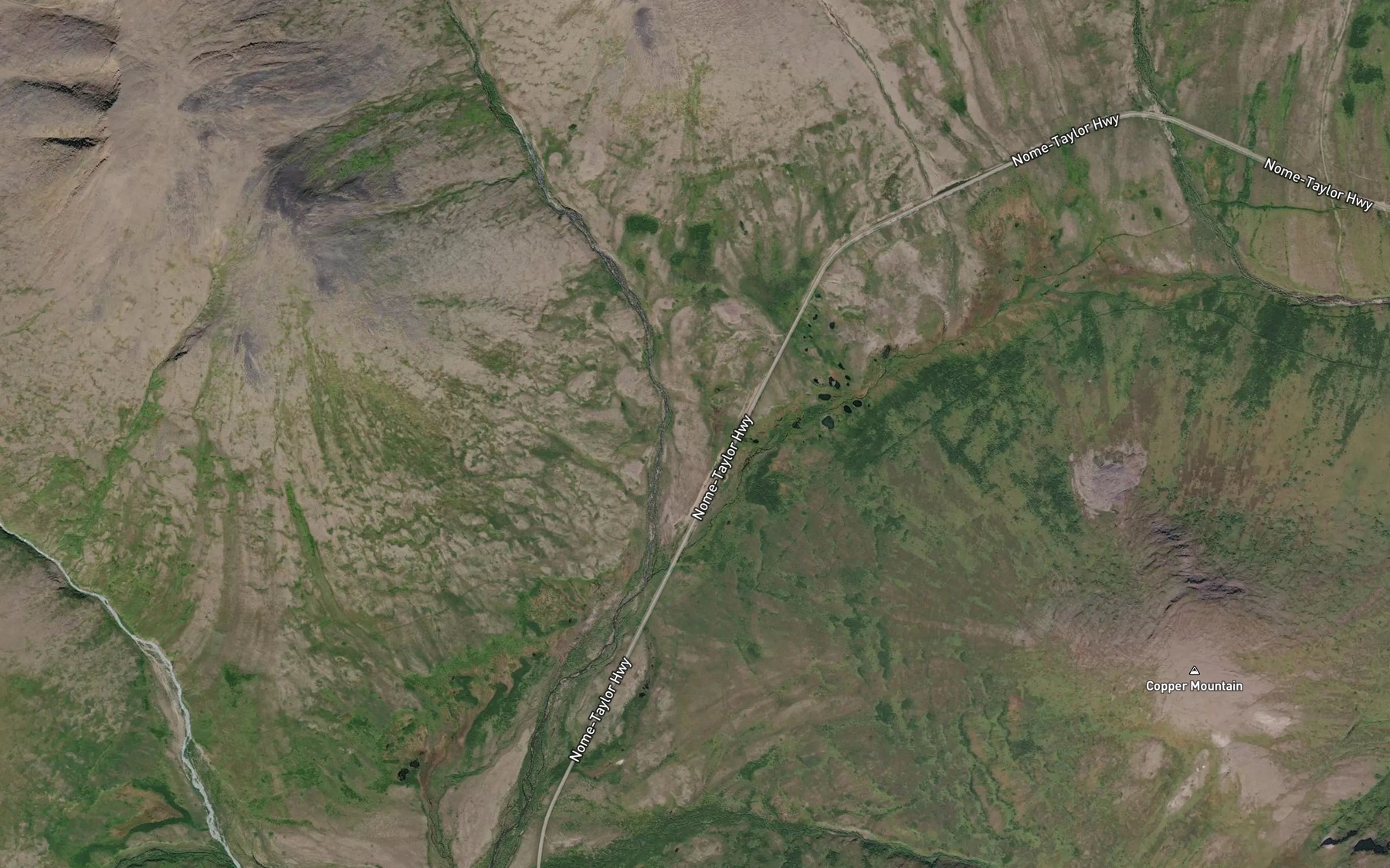 Satellite map of the McLellan Creek