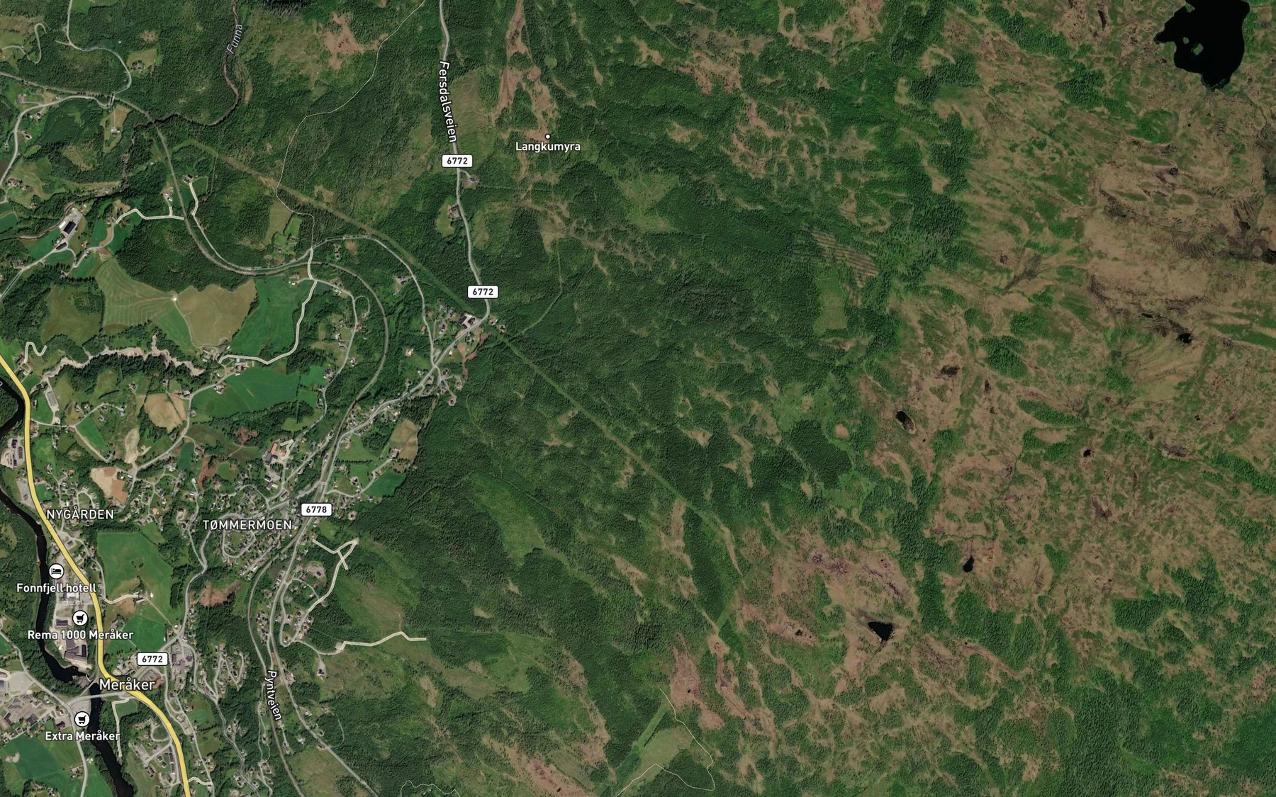 Satellite map of the Kvernbekken