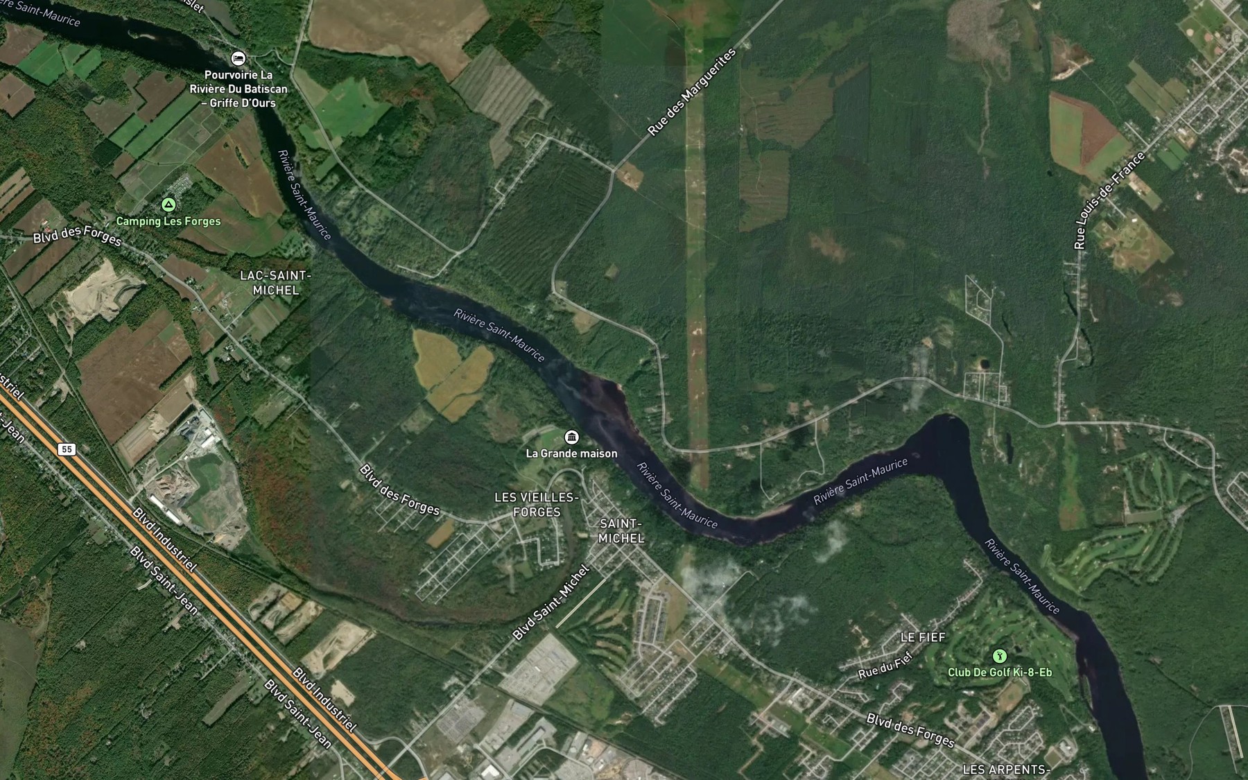 Satellite map of the Ruisseau Bellemare