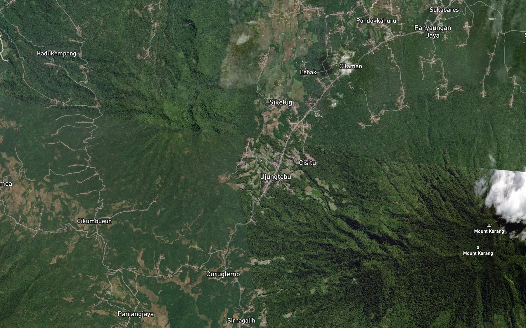 Satellite map of the Ci Suwarna