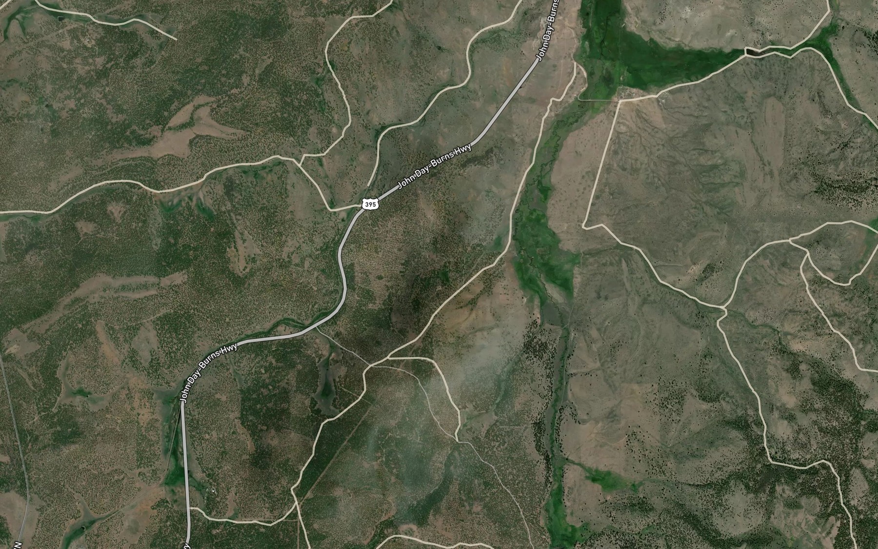 Satellite map of the Powerline Spring