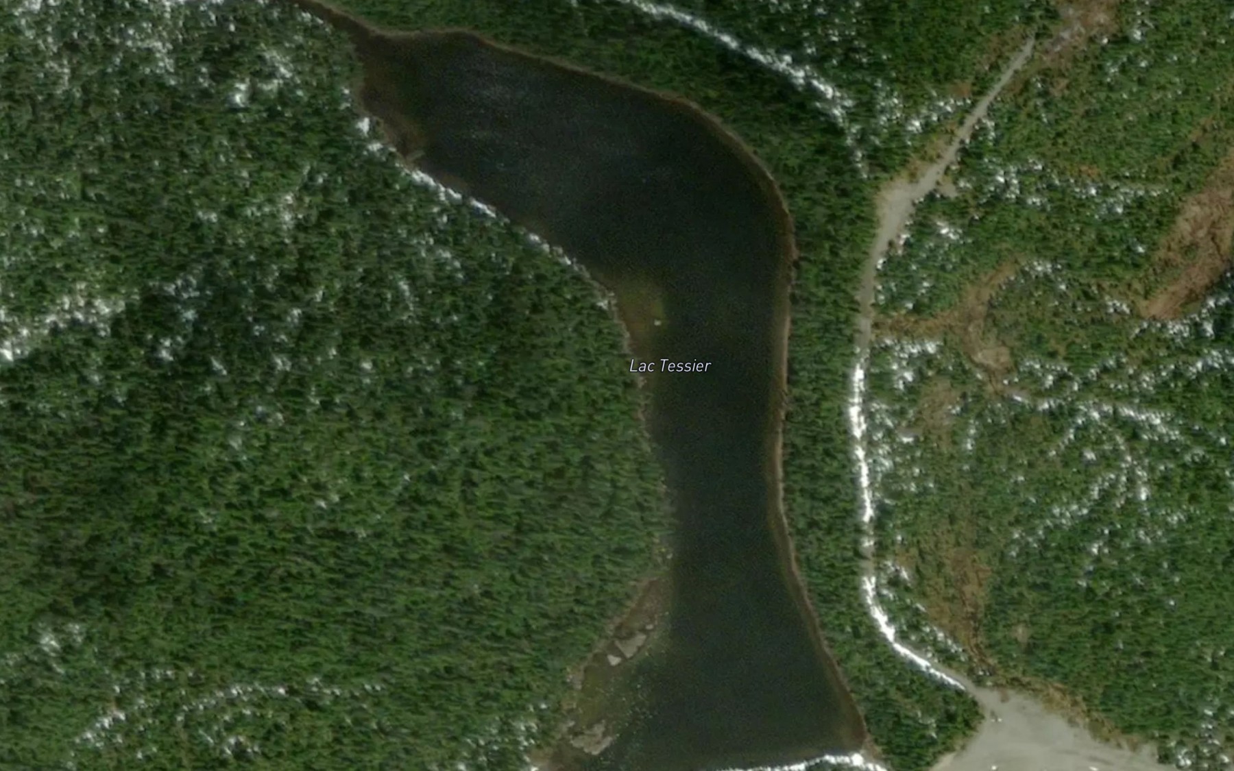 Satellite map of the Lac Tessier