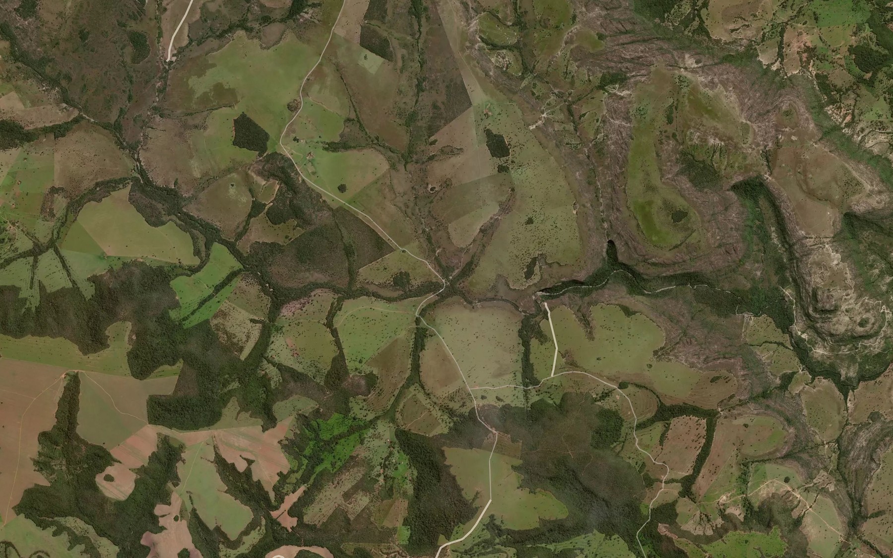 Satellite map of the Corrego Lajeado