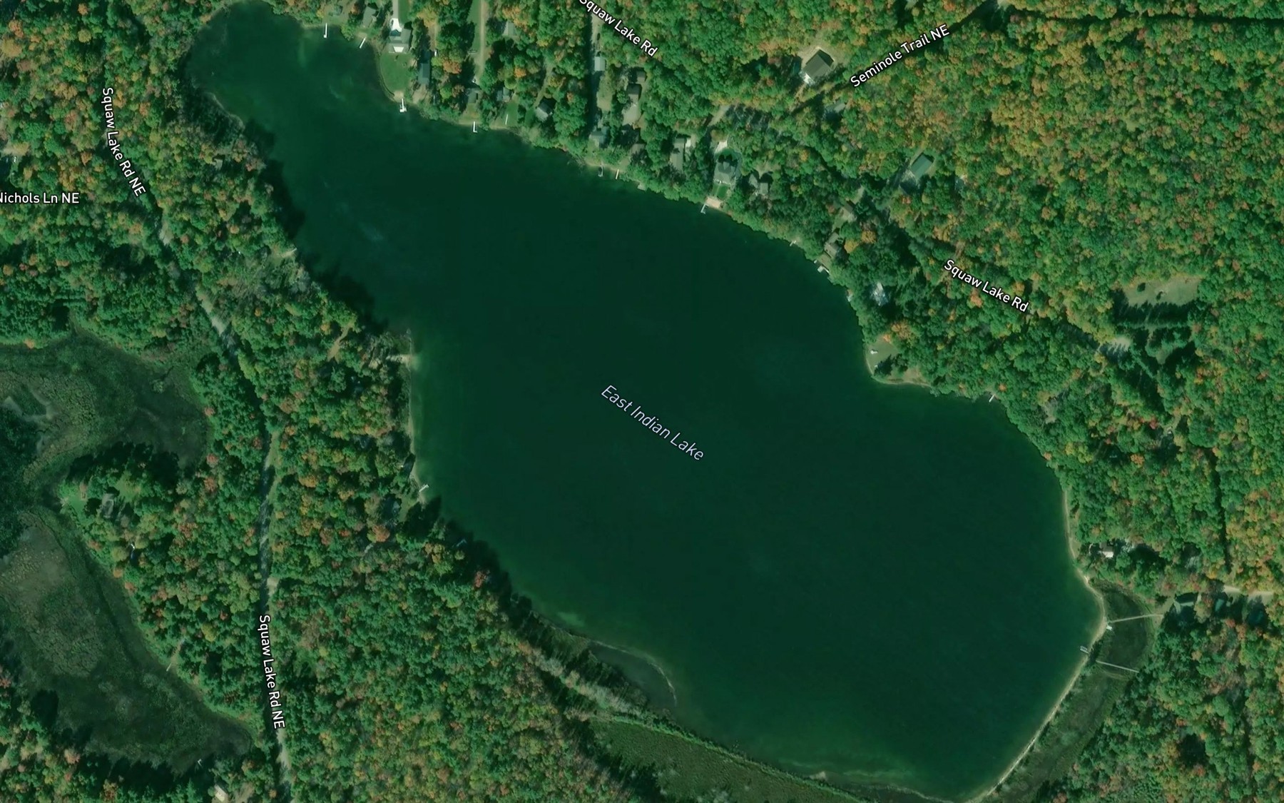 Satellite map of the East Indian Lake