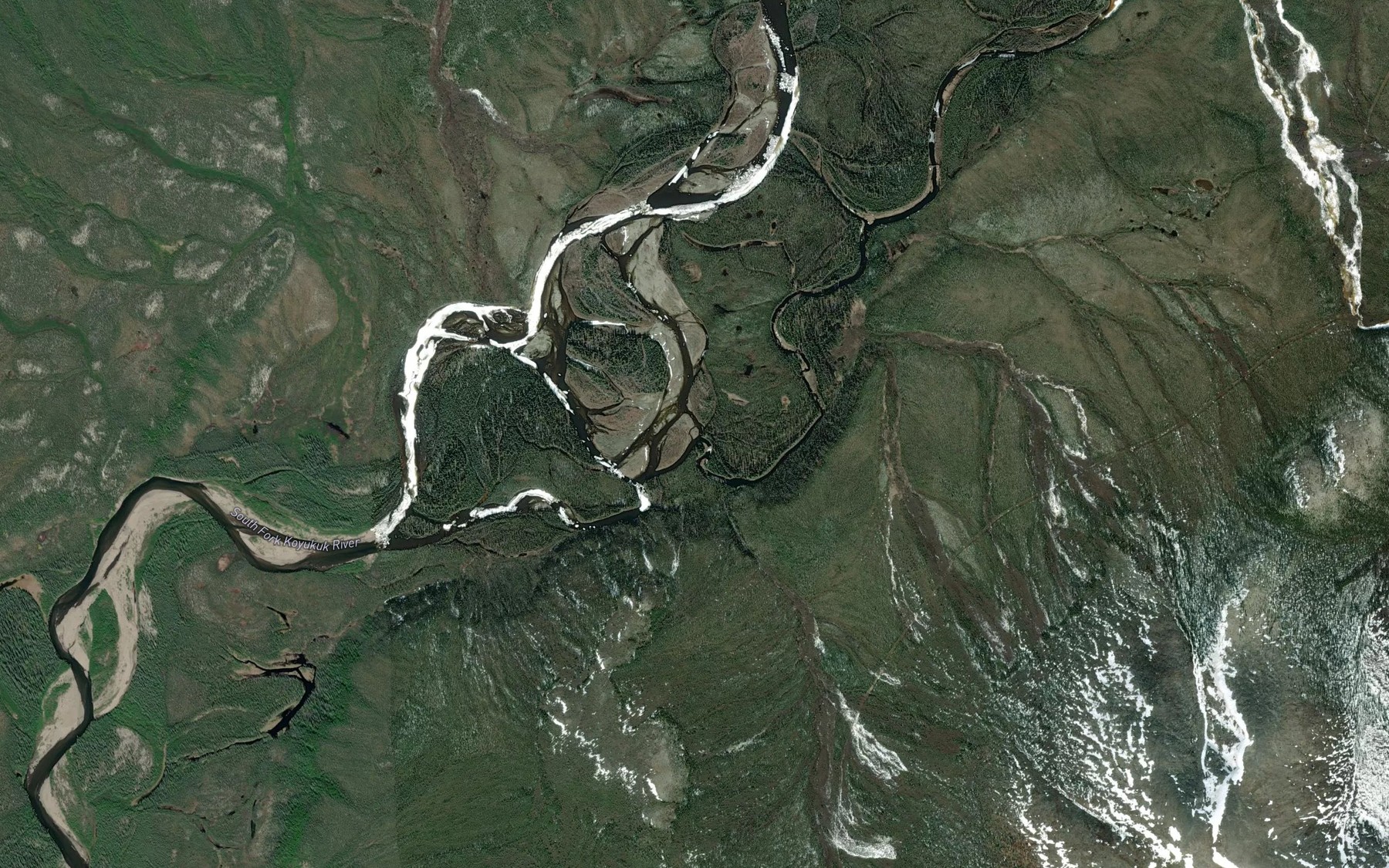 Satellite map of the Squaw Creek