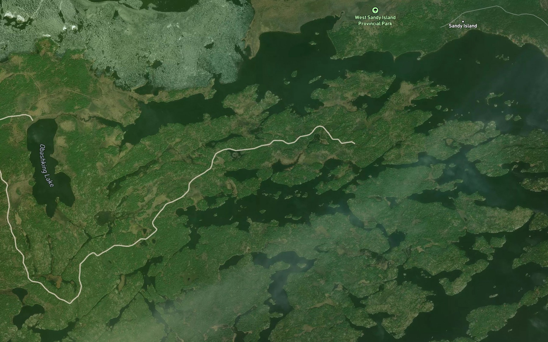 Satellite map of the Marsh Bay