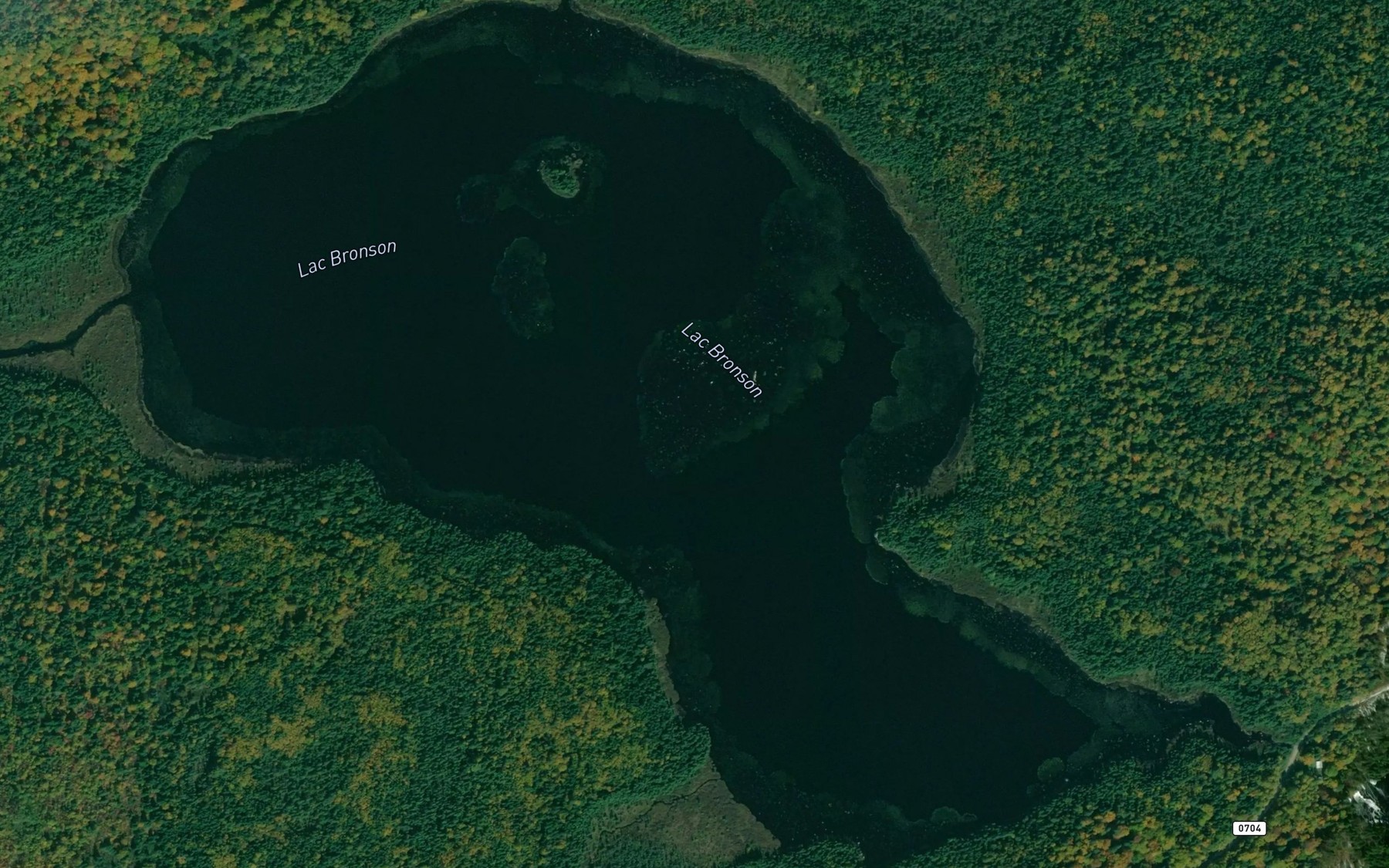 Satellite map of the Lac Bronson