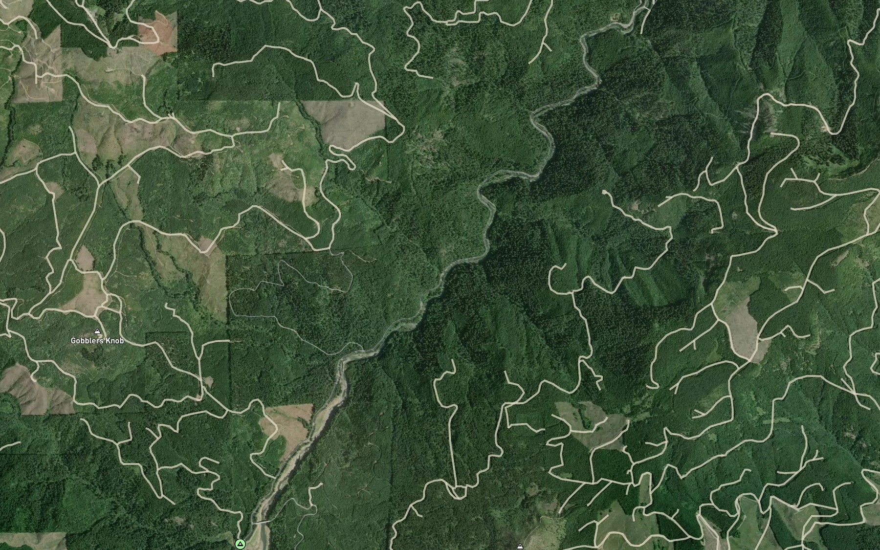 Satellite map of the Panther Creek