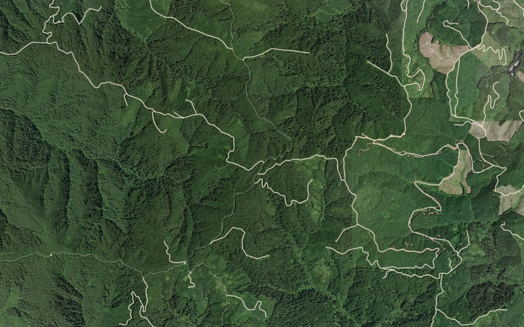 Satellite map of the Klickitat Spring