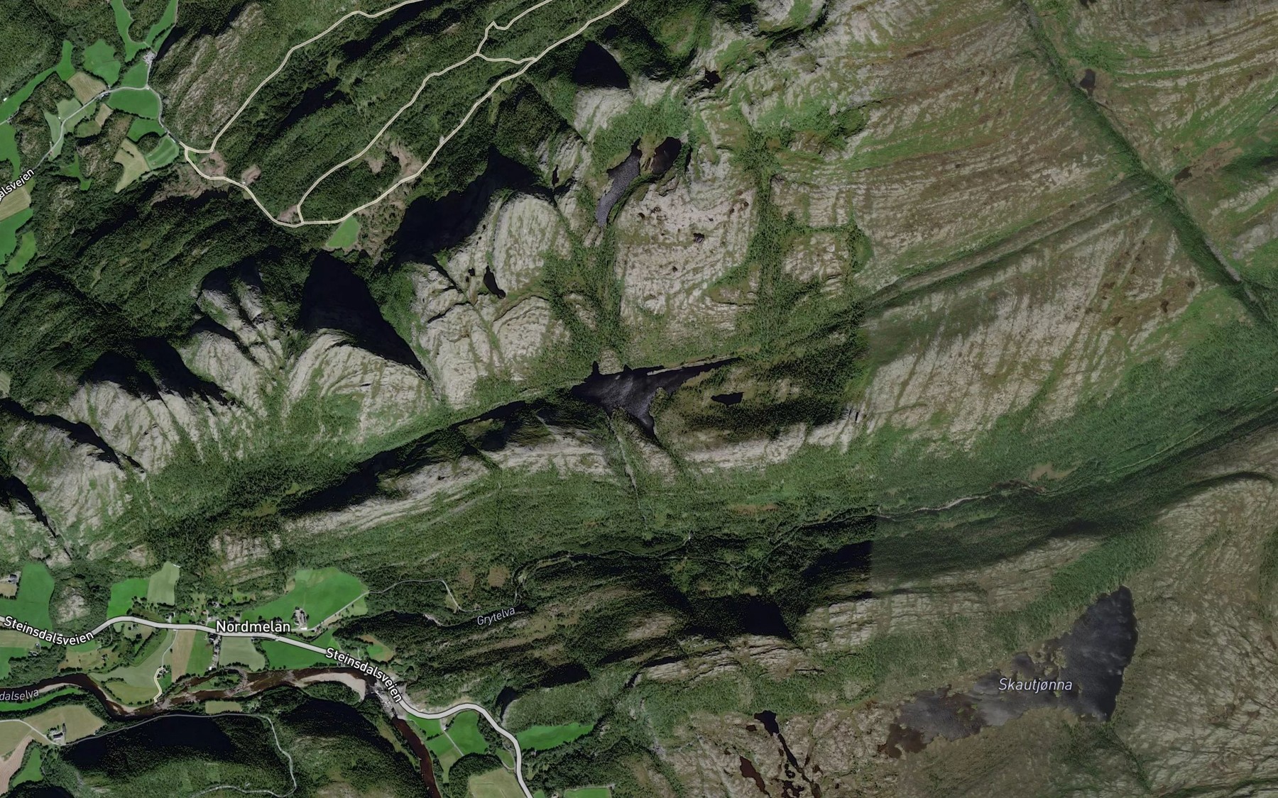 Satellite map of the Bjorndalsvatnet