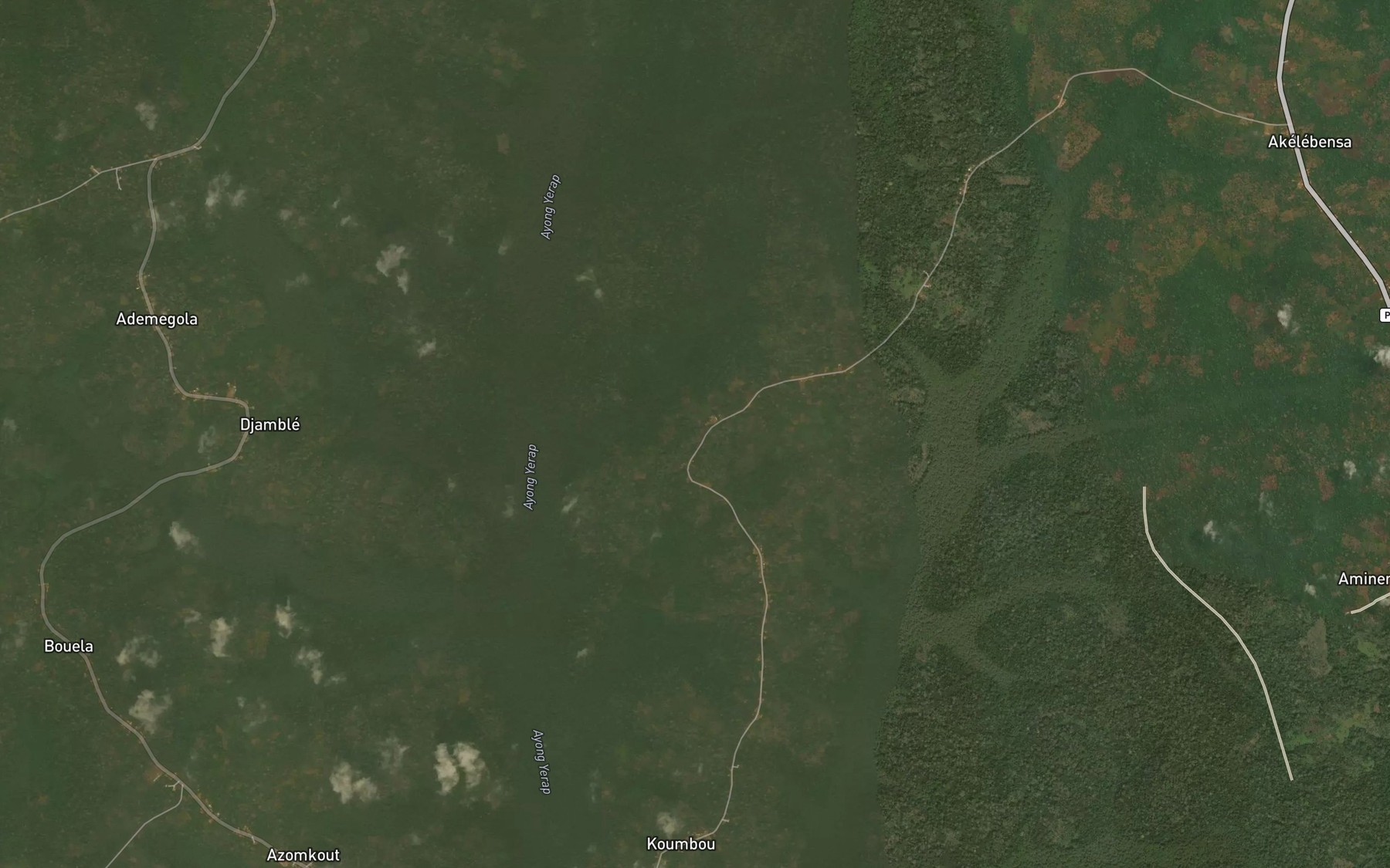 Satellite map of the Mengue