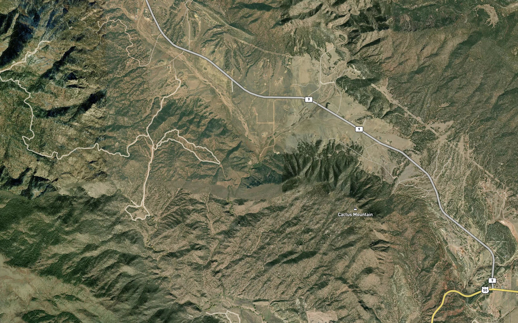 Satellite map of the Cottonwood Creek